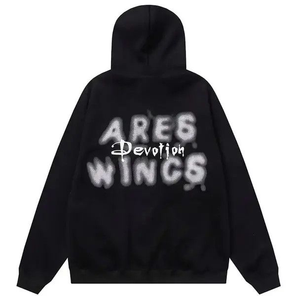 VIBE Y2K hoodie sweatshirt hip-hop Gothic Harajuku style pullover Size US L / EU 52-54 / 3 - 8 Thumbnail