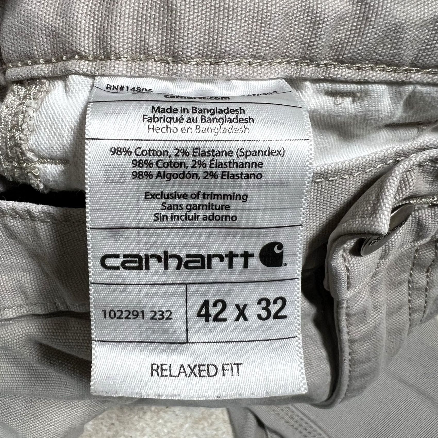 Carhartt Carhartt Carpenter Pants Workwear 40x30 Tan Relaxed Canvas Men’s 102291-232 Brown Size US 40 / EU 56 - 7 Thumbnail