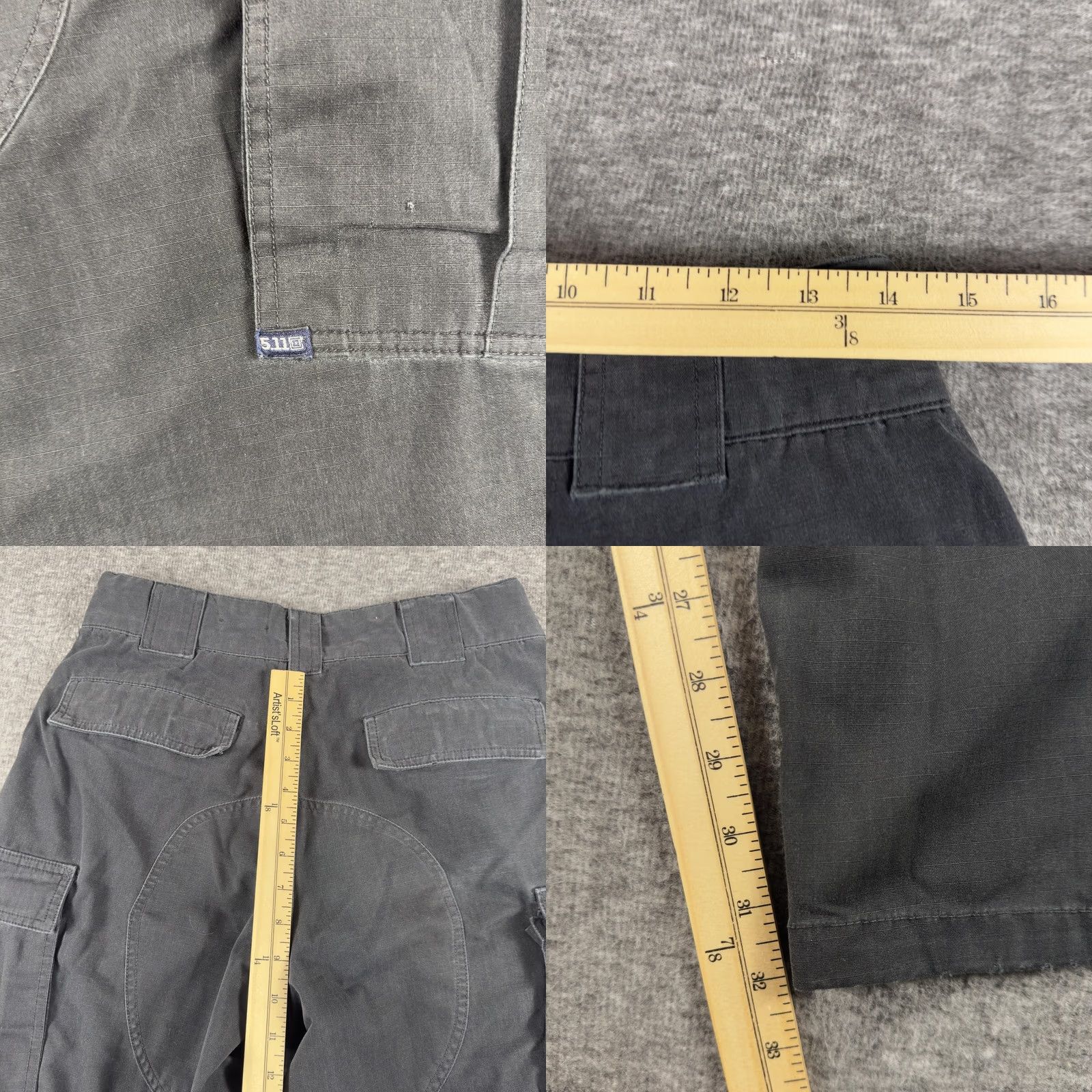 Vintage 5.11 Tactical Pants Mens Cargo Gray 28x32 TDU Ripstop Polyester Blend 74003 Size US 28 / EU 44 - 8 Thumbnail