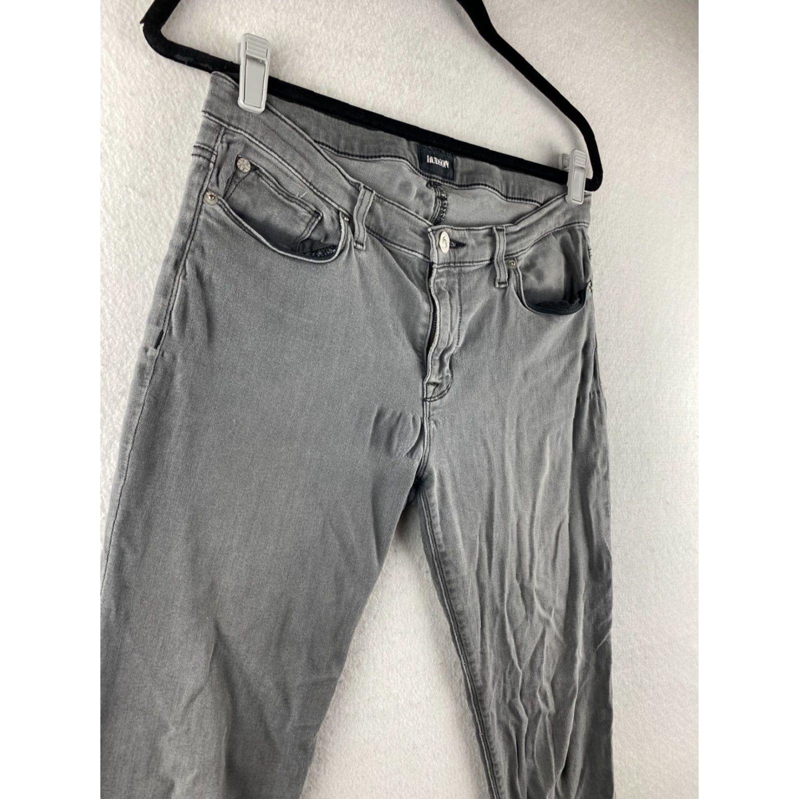 Hudson Hudson Jeans Womens 30 Gray Skinny Ankle Stretch Denim Dark Wash Casual Jeans Size 30" / US 8 / IT 44 - 4 Thumbnail
