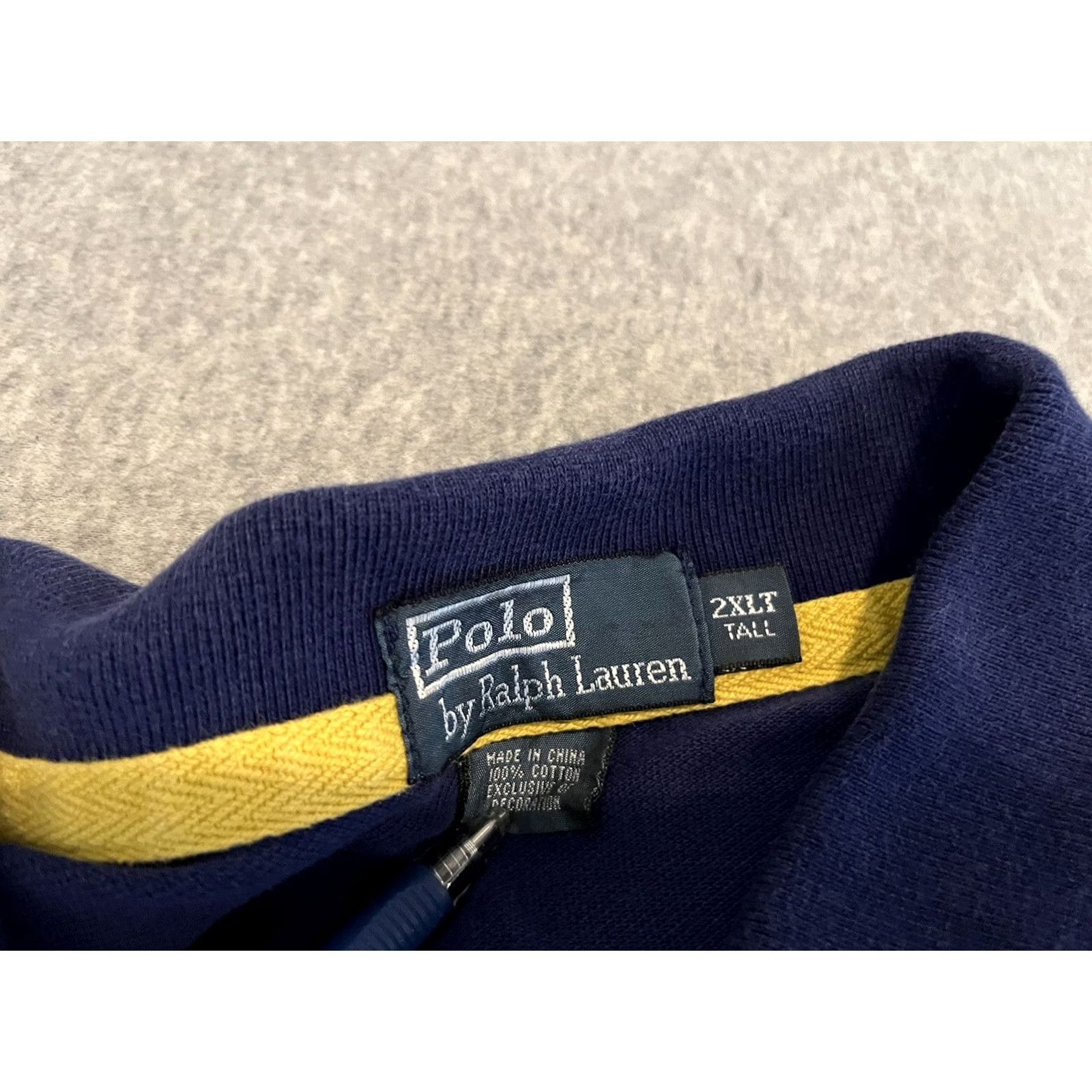 Polo Ralph Lauren Polo Ralph Lauren Polo Shirt Embroidered Equestrian 2XLT Mens Blue Yellow Shirt Big & Tall Size US XXL / EU 58 / 5 - 2 Thumbnail