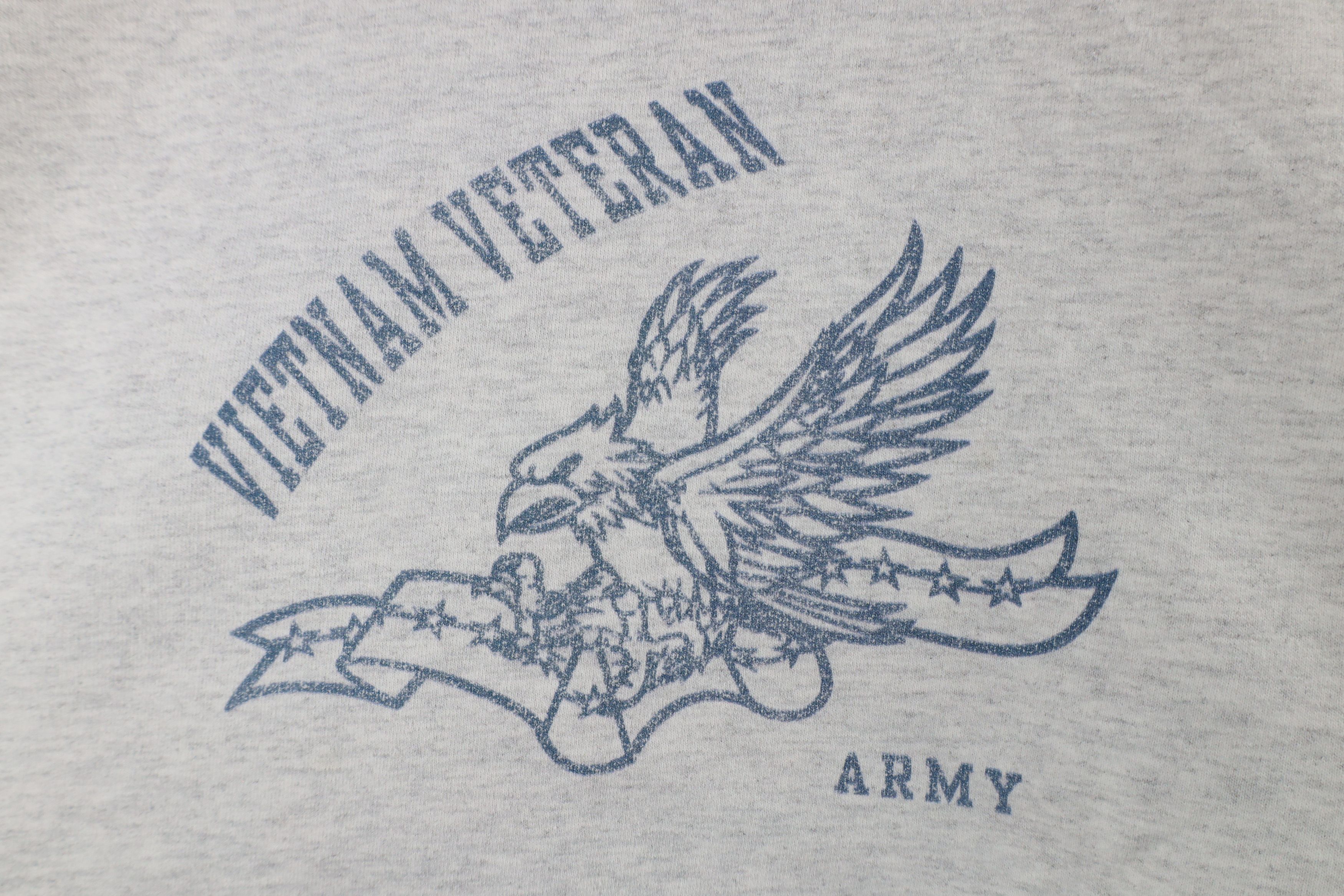 Vintage Vintage 90s Army Vietnam Veteran Crewneck Sweatshirt Gray Size US XXL / EU 58 / 5 - 4 Thumbnail