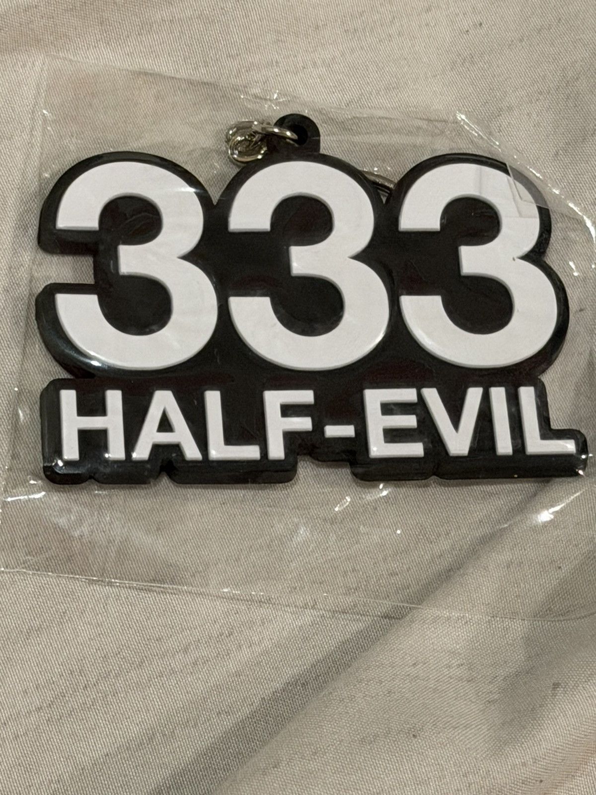 Half Evil Half evil rubber keychain brand new Size ONE SIZE - 1 Thumbnail