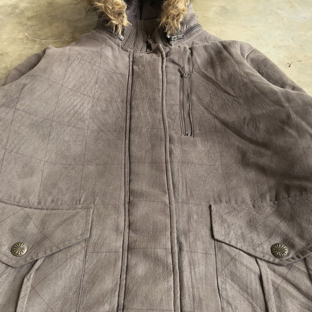 2000s Coco Girls Faux Suede Fur Jacket Ziphoodie Lgb