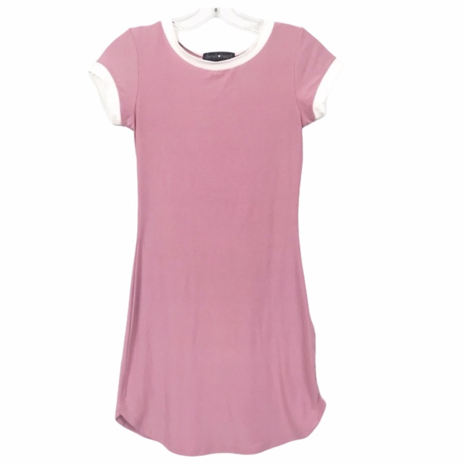 Other Derek Heart Pink Ringer T-Shirt Dress Size S / US 4 / IT 40 - 1 Thumbnail