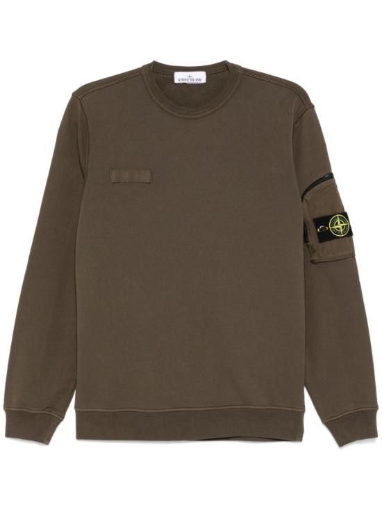Tシャツ・カットソー STONE  Men Hoodies K1S156100003S0123 V0054 Green Stone Island Logo Men's T-Shirt Green K1S152100202S00G8