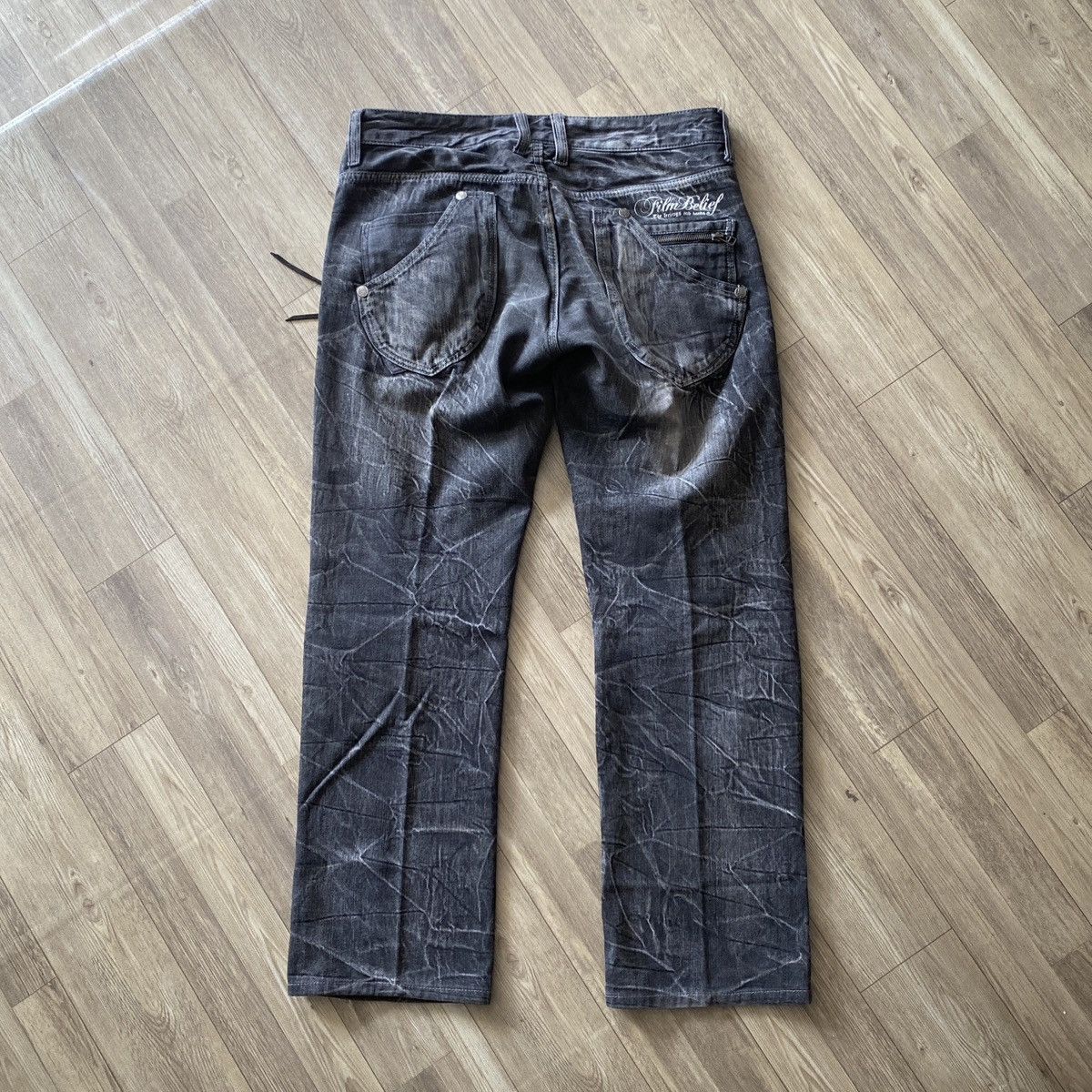 Japanese Brand Double Focus Japan Denim Fadding Pants Size US 33 - 2 Thumbnail