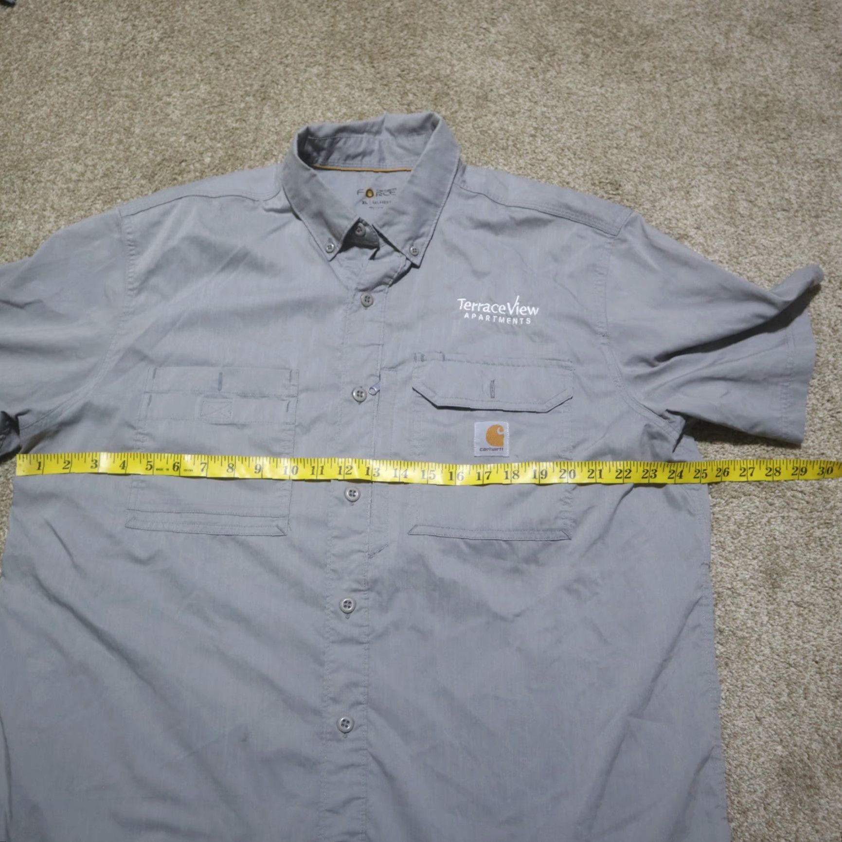 Carhartt Carhartt Force Shirt Button-Up Casual Relaxed Fit Adult Mens XL Gray Size US XL / EU 56 / 4 - 5 Thumbnail