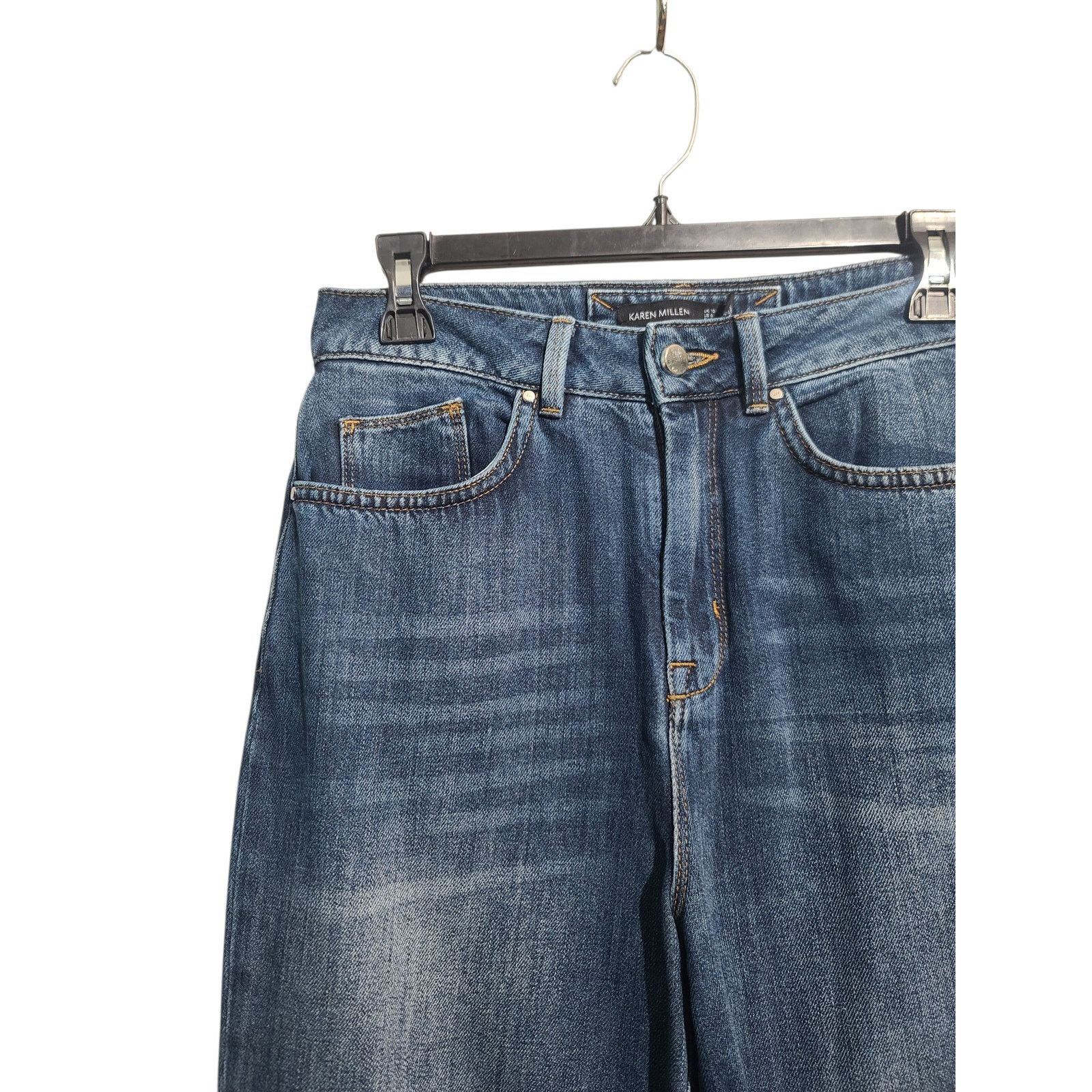 Karen Millen Karen Millen High Rise Tapered Straight Leg Jeans Size 6 Size 28" / US 6 / IT 42 - 3 Thumbnail