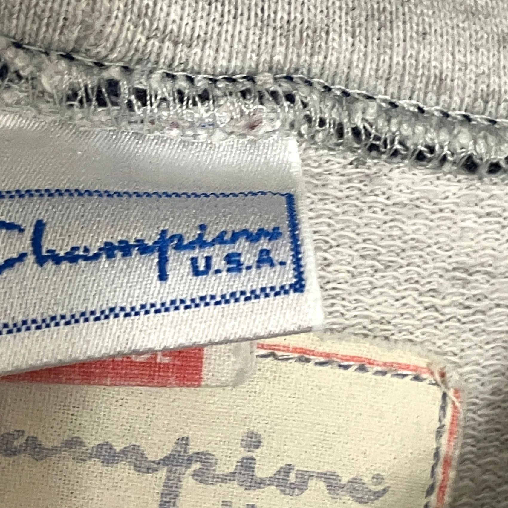 Champion Vintage Champion Hoodie XL Grey Navy Henley Logo Made In Italy 90s Size US XL / EU 56 / 4 - 5 Thumbnail
