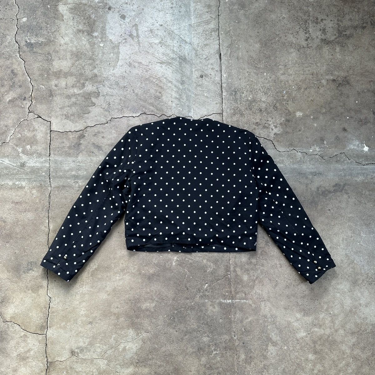 Designer × Vintage Vintage 80’s Mod Ecran Paris Polkadot Crop Blazer Size M / US 6-8 / IT 42-44 - 2 Thumbnail