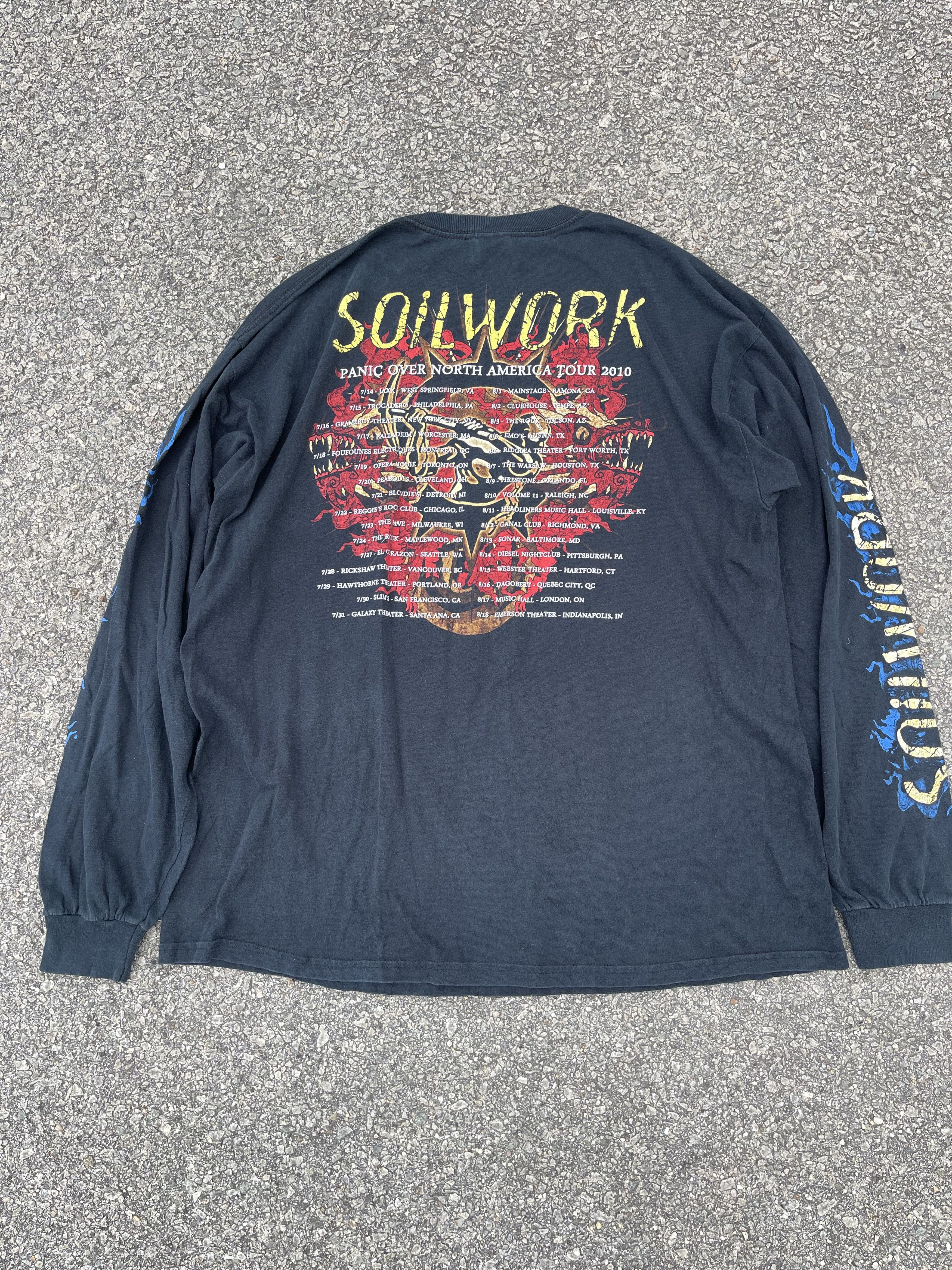 Band Tees × Gildan × Vintage Vintage y2k Soilwork “The Panic Broadcast” Long Sleeve Tee Size US XL / EU 56 / 4 - 14 Thumbnail