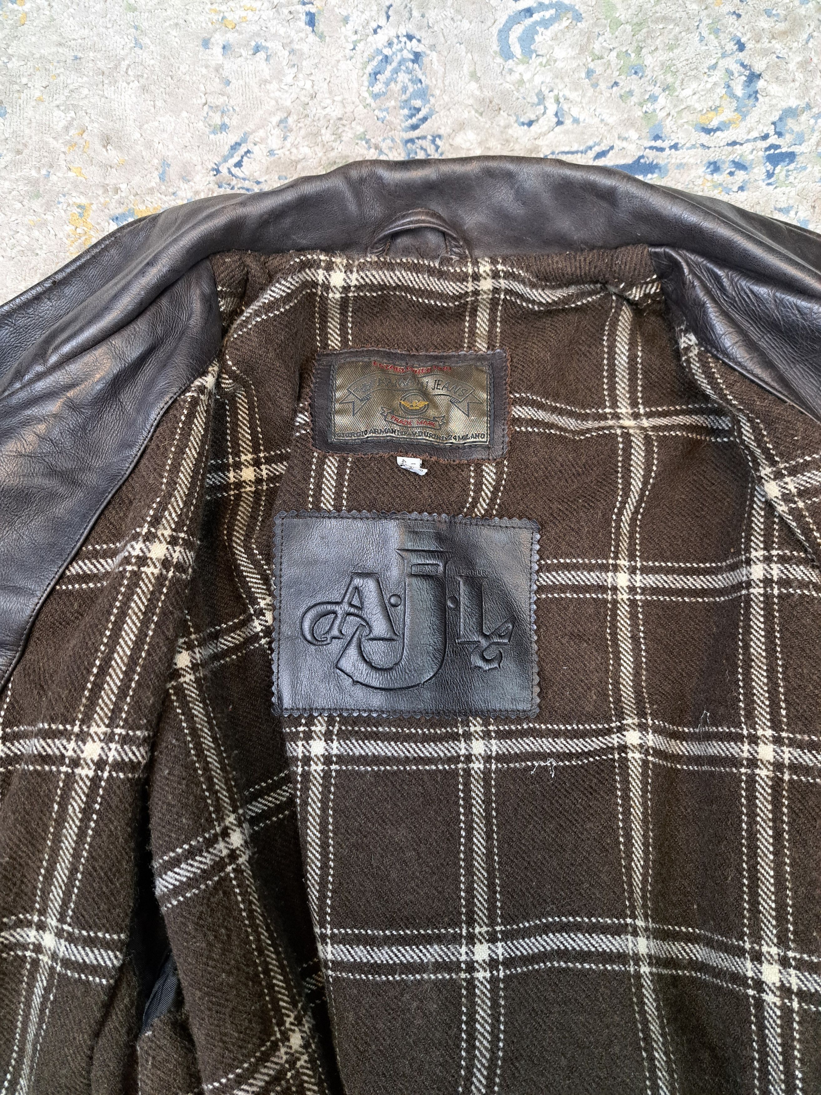Armani Armani Double Breasted Heavyweight Leather Coat Archive Size US L / EU 52-54 / 3 - 6 Thumbnail