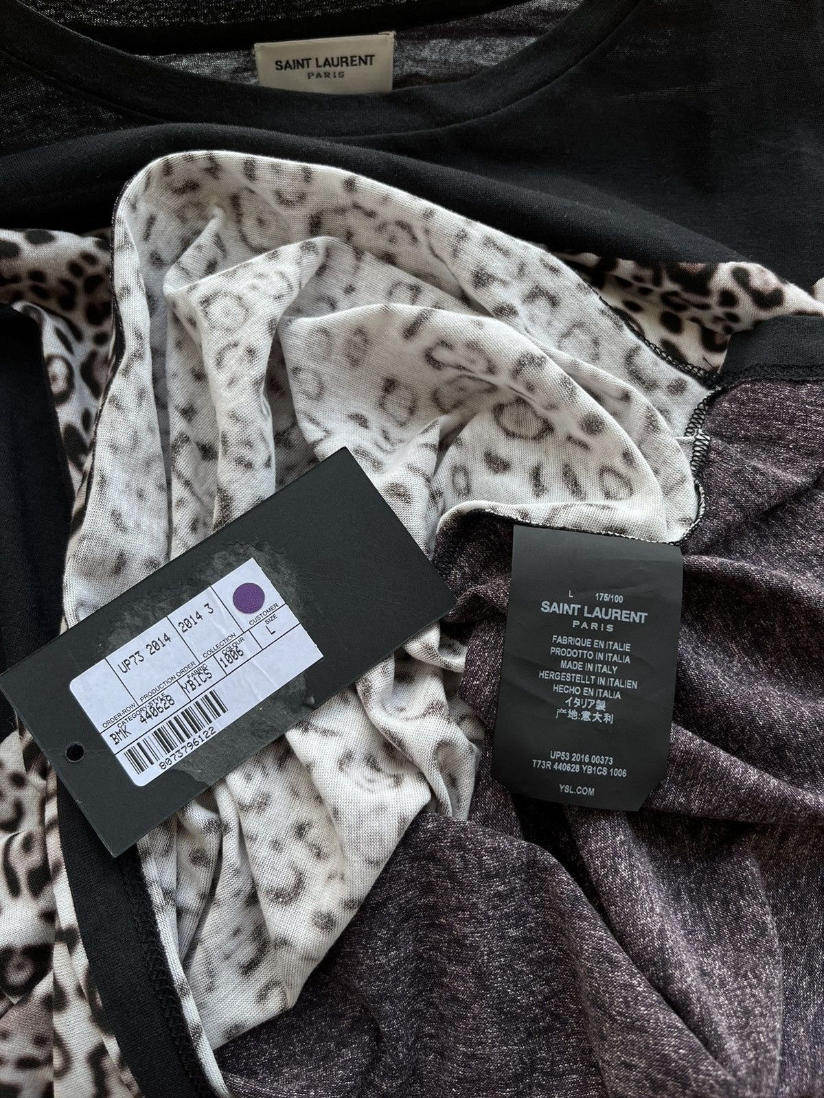 Saint Laurent Paris FW16 Saint Laurent Paris Animal Silhouette Leopard Tee Size US L / EU 52-54 / 3 - 6 Thumbnail