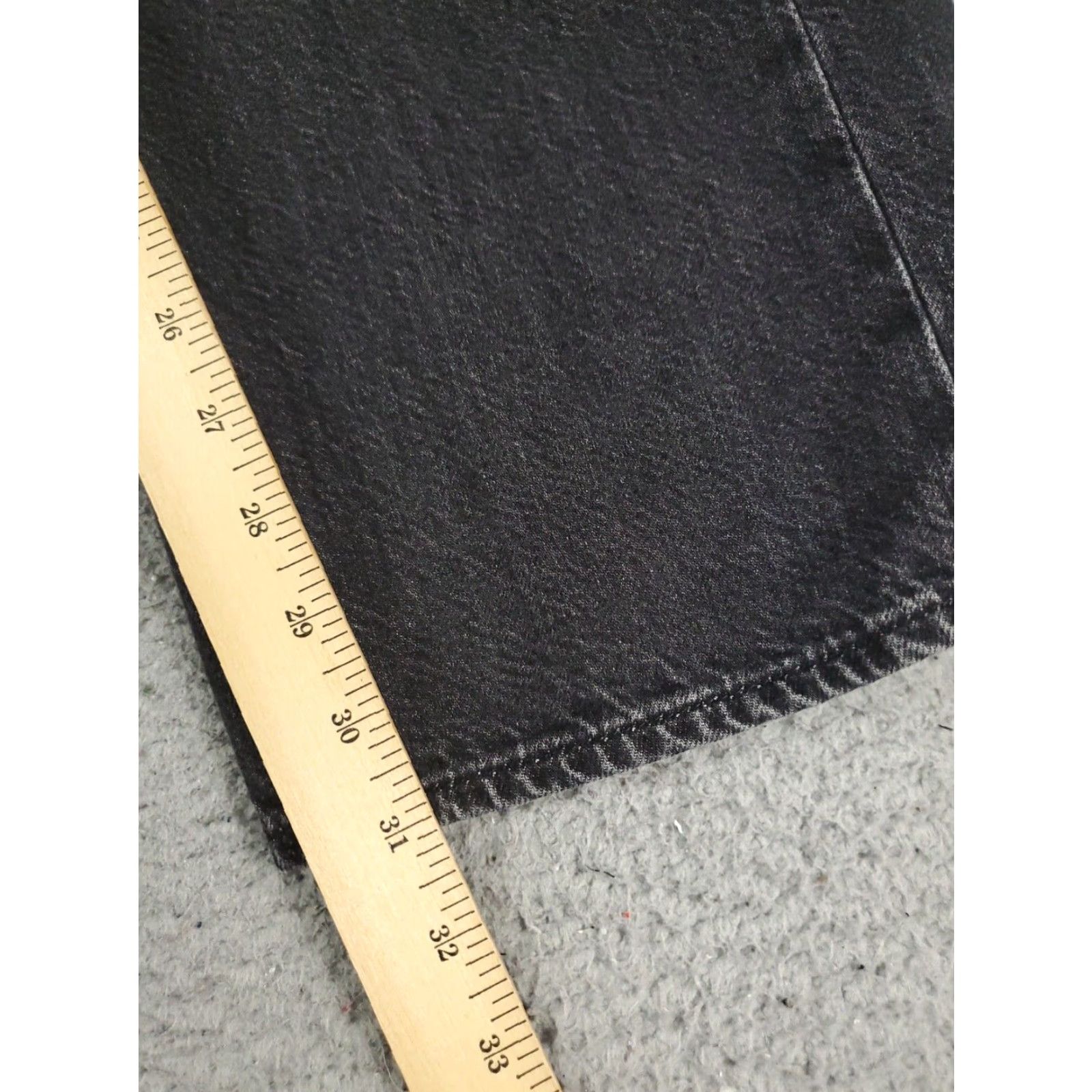 Levi's Mens Levis Jeans 501 Straight Leg Black Gray 40x30 Extra Large XL Button Fly Size US 40 / EU 56 - 5 Thumbnail