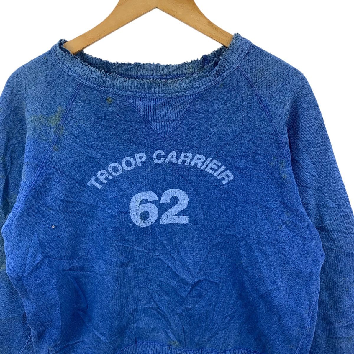 Troop Vintage 1962 TROOP CARRIER ARMORED Thrashed Sweatshirt Size US M / EU 48-50 / 2 - 5 Thumbnail