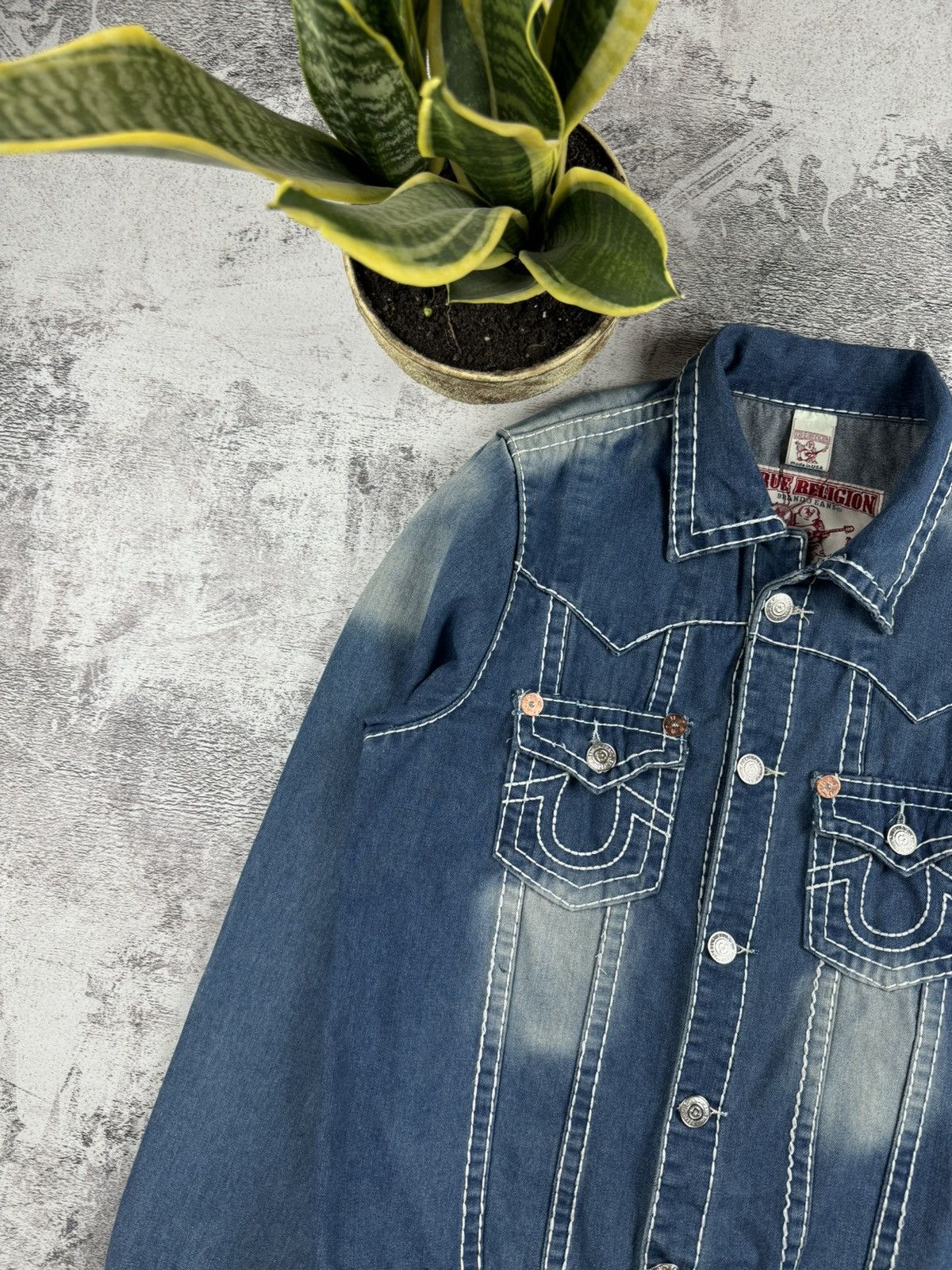 True Religion True Religion Joey Super T Y2K Denim Jeans Chief Keef Jacket Size US XL / EU 56 / 4 - 5 Thumbnail