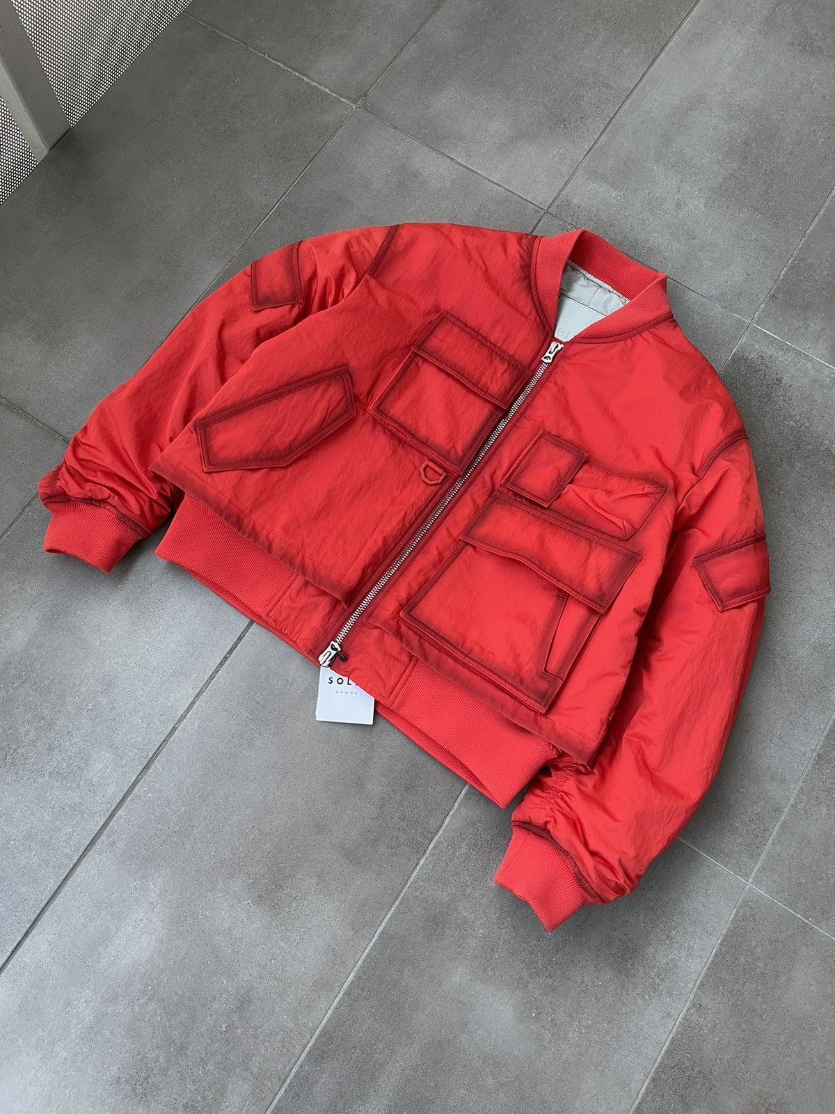 Solid Homme × Wooyoungmi !DS! SS23 Solid Homme Red Multipocket Bomber Size US M / EU 48-50 / 2 - 10 Thumbnail