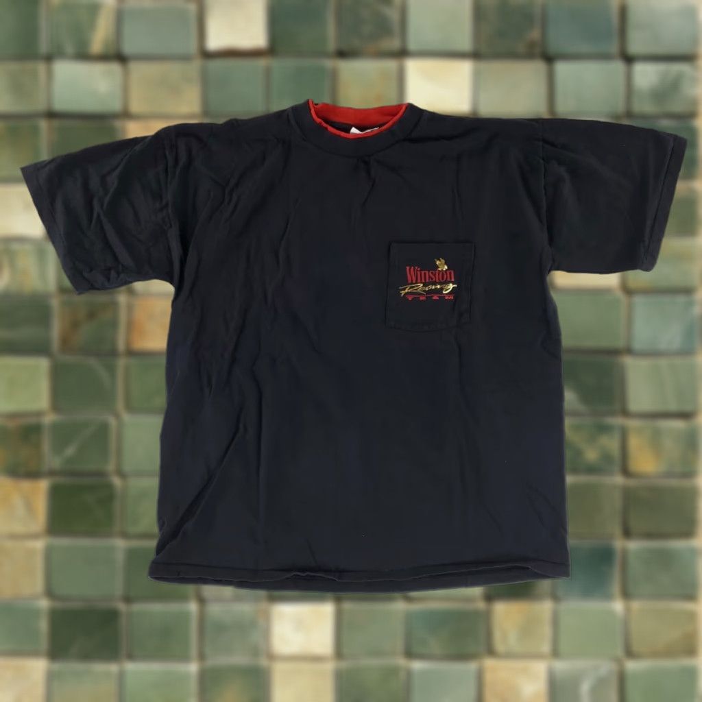 Vintage VINTAGE Winston Racing T-Shirt Short Sleeve Black XL Mens Made USA Size US XL / EU 56 / 4 - 1 Thumbnail