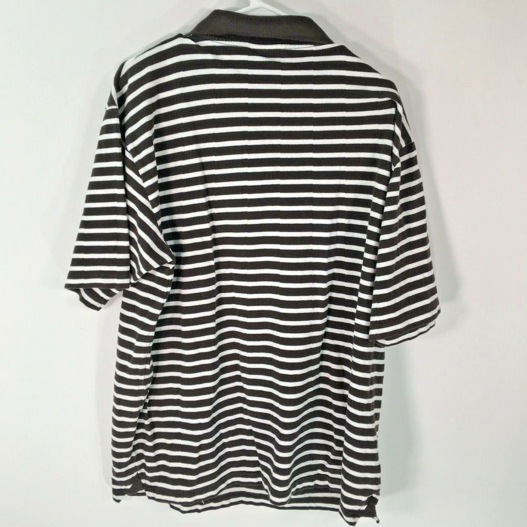 Southpole South Pole Authentic Collection Mens Striped Polo Shirt XL Black White Casual 90s Size US XL / EU 56 / 4 - 2 Thumbnail