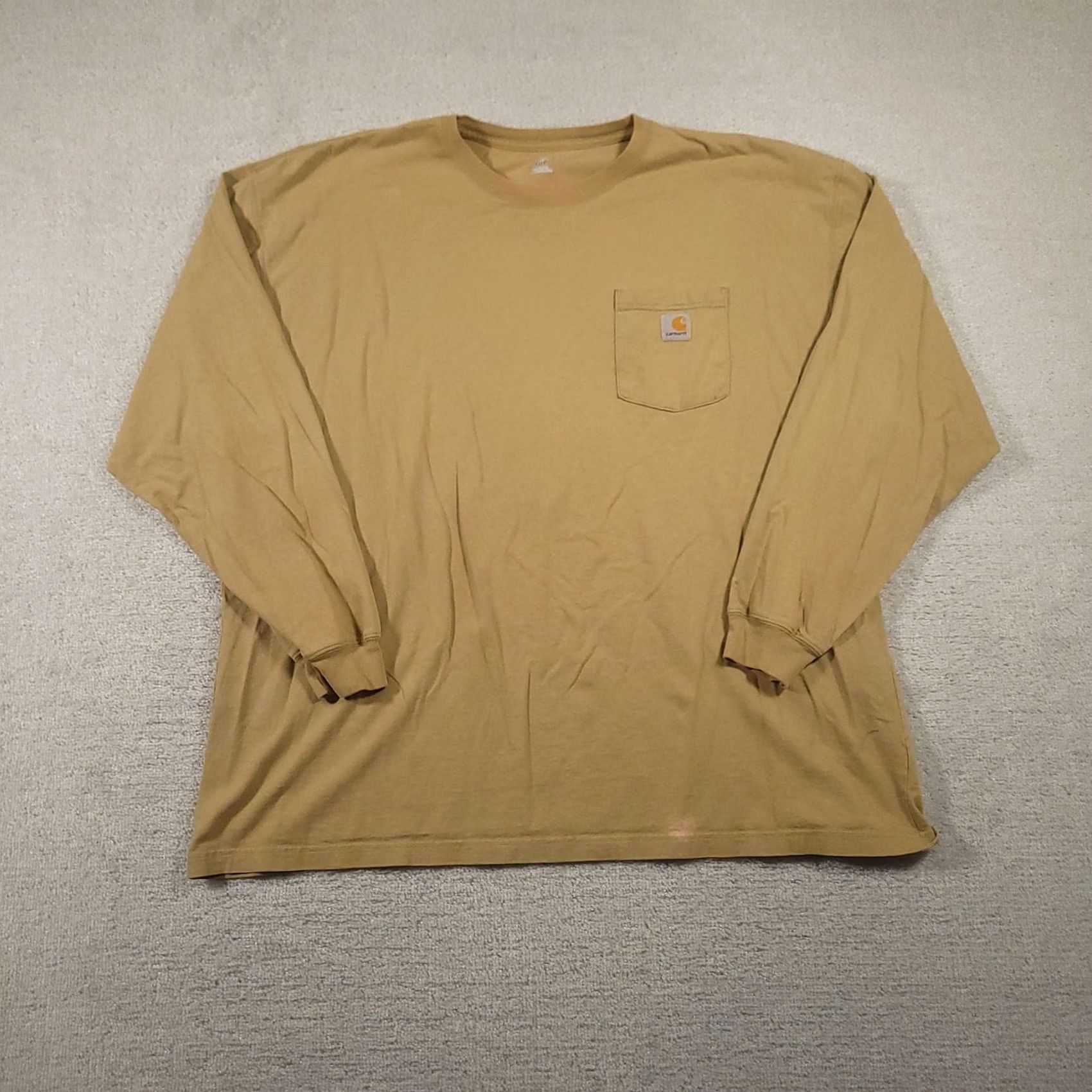 Carhartt Carhartt Shirt Mens 2XL Long Sleeve Pocket Workwear Crewneck Stains Brown Tan 2XL Mens Sleeve Long Pocket Workwear Crewneck Stains Carhartt Shirt Size US XXL / EU 58 / 5 - 2 Thumbnail
