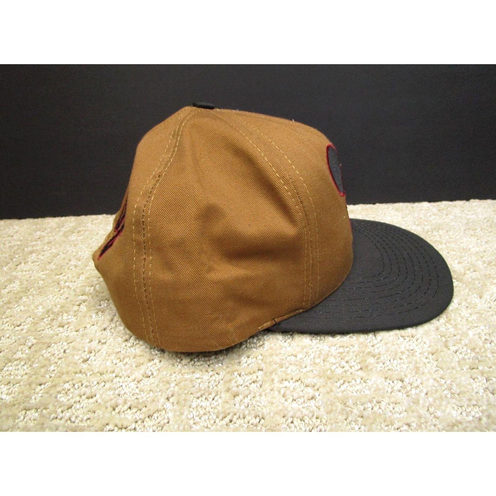 Disney VINTAGE Disney Mickey Mouse Cap Snap Back Men One Size Brown Black Cotton Polyester Twill Adjustable Cap Mens 90s Disney Hat Size ONE SIZE - 5 Thumbnail