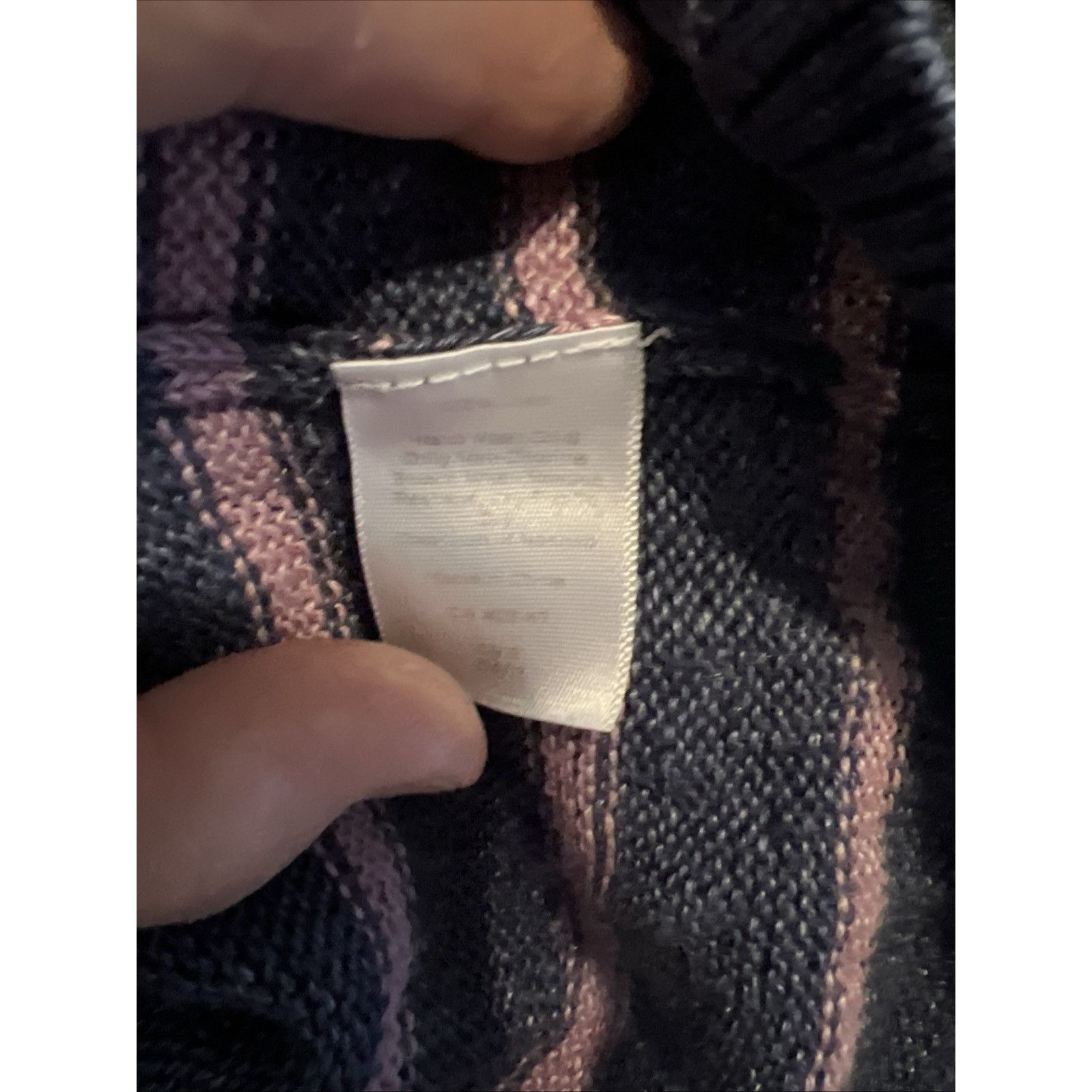Talbots TALBOTS Women’s Crew Neck Sweater 100% Linen Blue Pink Strip Size L / US 10 / IT 46 - 4 Thumbnail
