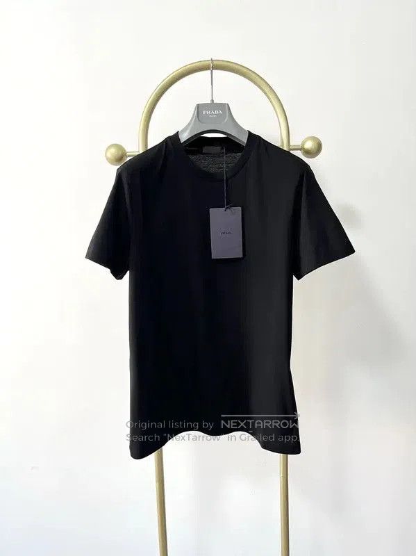Prada Prada Black Cotton Men's T-Shirt XL. Size US XL / EU 56 / 4 - 1 Thumbnail