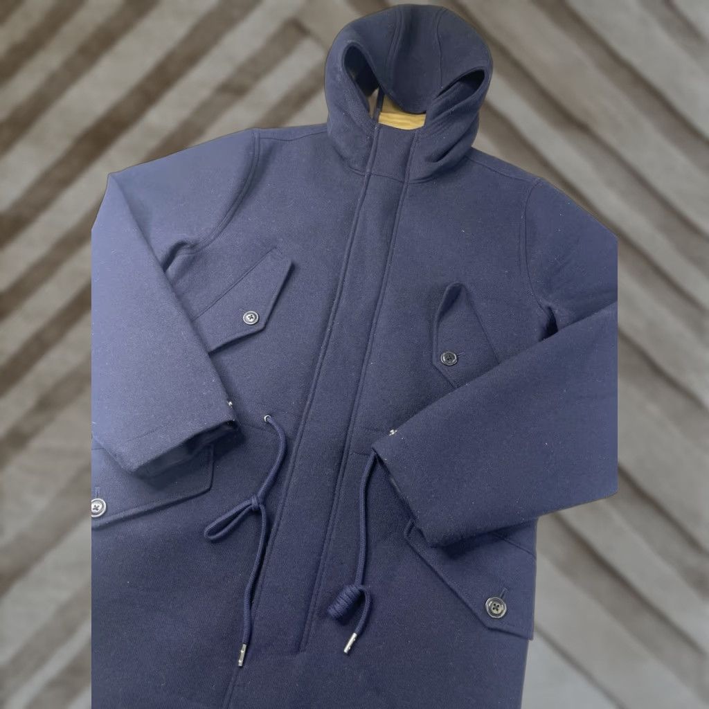 Madewell Madewell Coat Men S Wool Blue Solid Overcoat Hooded Full Zip J Crew Jacket Split Hooded Wool Bonded Parka Short description? (no not include) Size US S / EU 44-46 / 1 - 1 Thumbnail