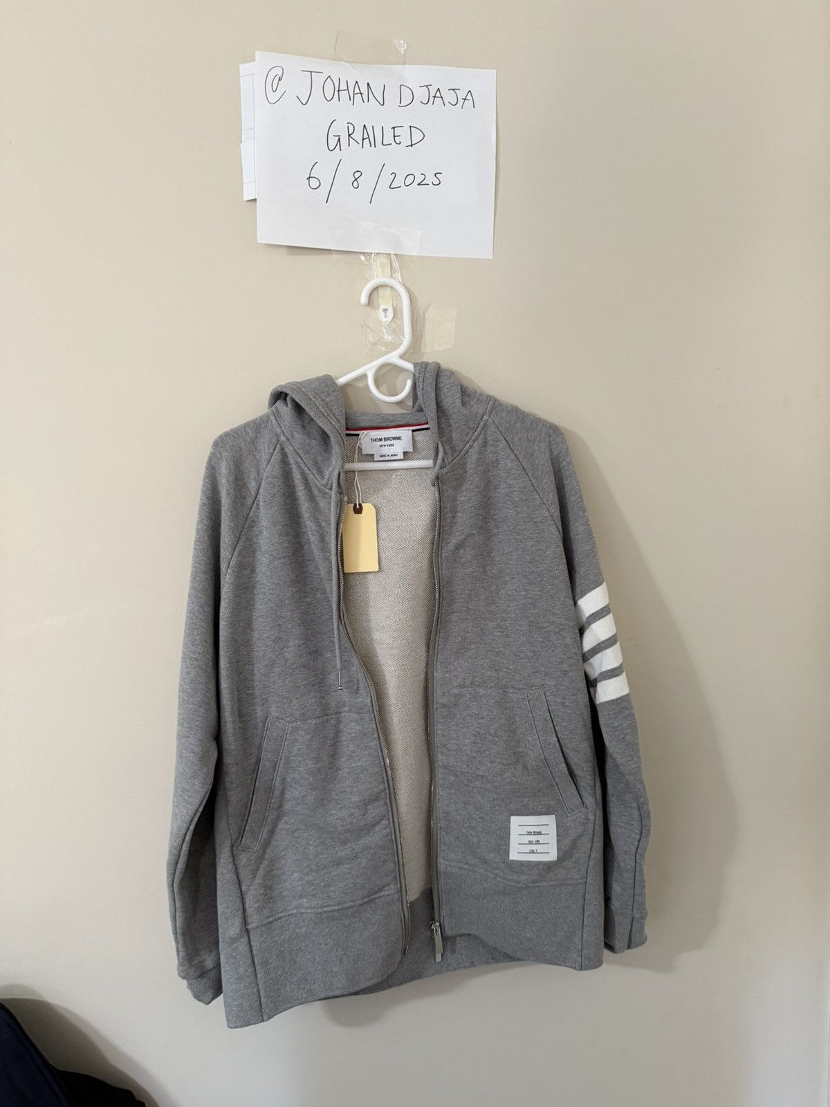 Thom Browne Thom Browne classic loopback 4-bar zip up hoodie Size US XL / EU 56 / 4 - 1 Thumbnail