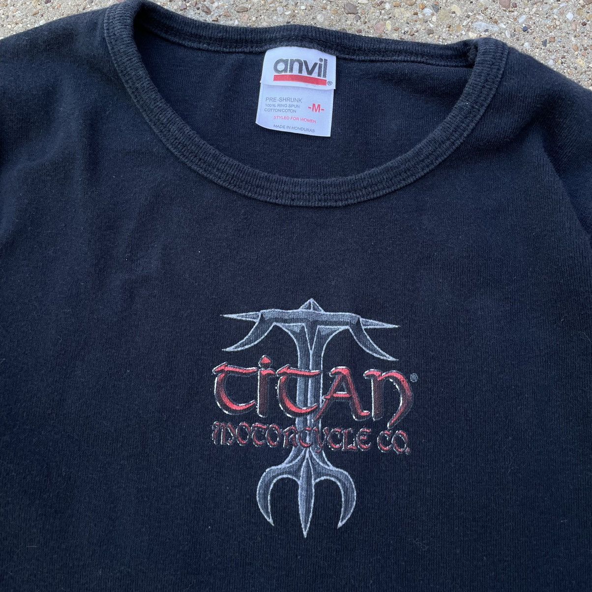 Anvil Vintage Titan Motorcycle Co Anvil Women's Long Sleeve Tee M Size M / US 6-8 / IT 42-44 - 2 Thumbnail