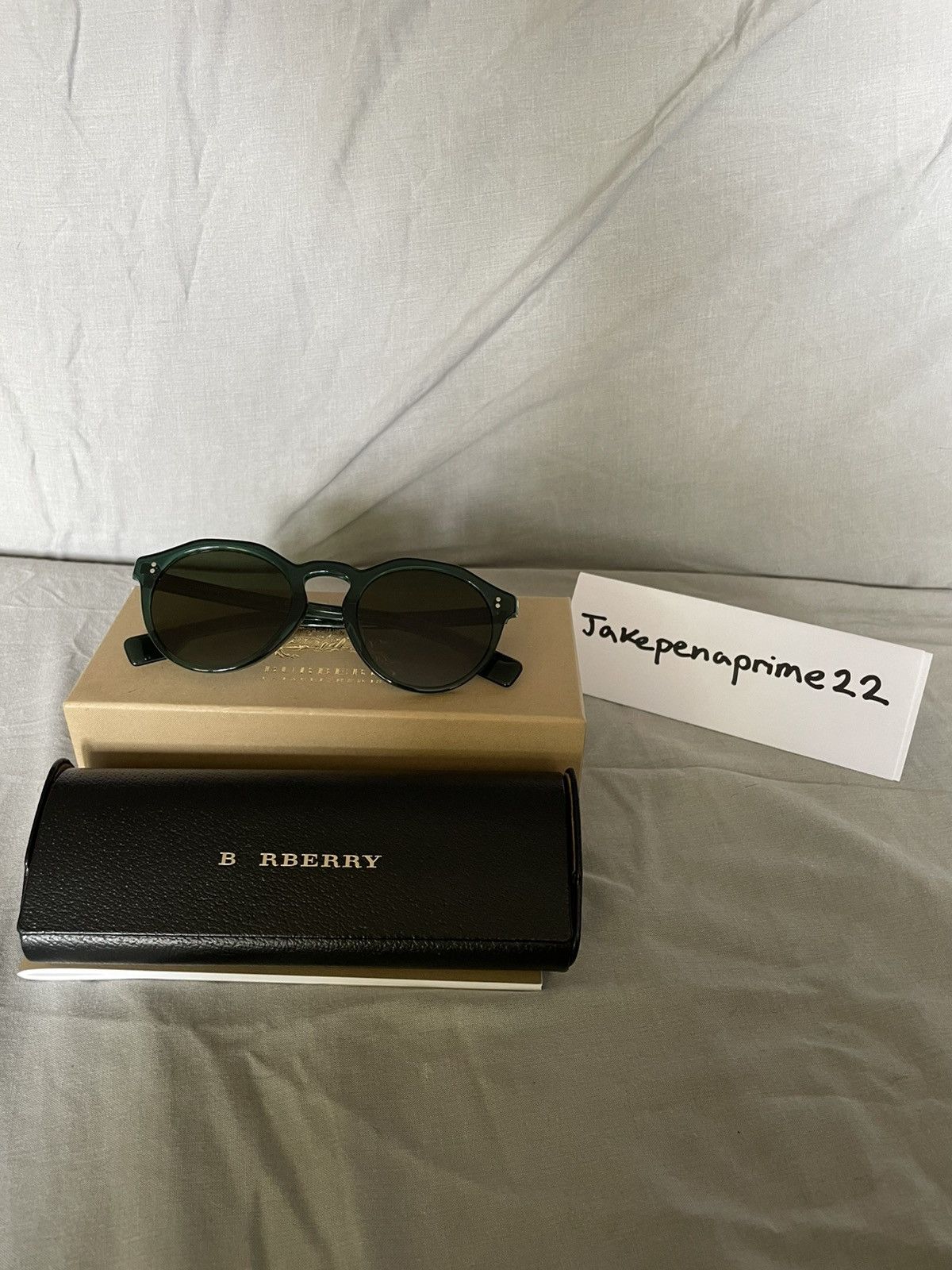 Burberry Men’s Burberry Sunglasses Green B4280F Size ONE SIZE - 15 Thumbnail