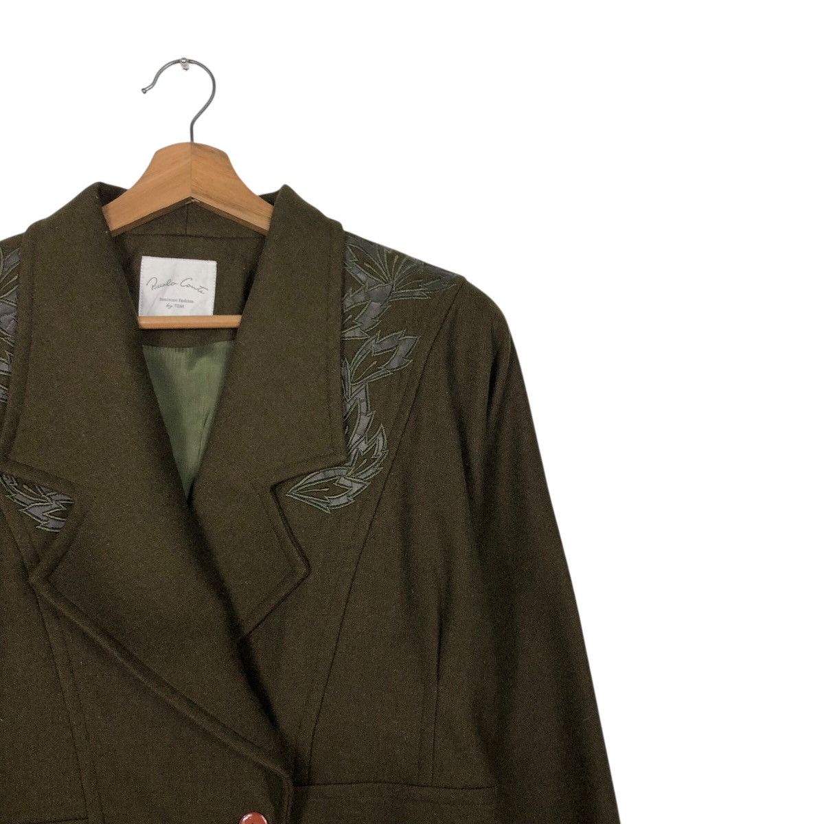 Japanese Brand 📌Vintage Cropped Wool Jacket Double Collar Piccalo Conte Size US M / EU 48-50 / 2 - 7 Thumbnail