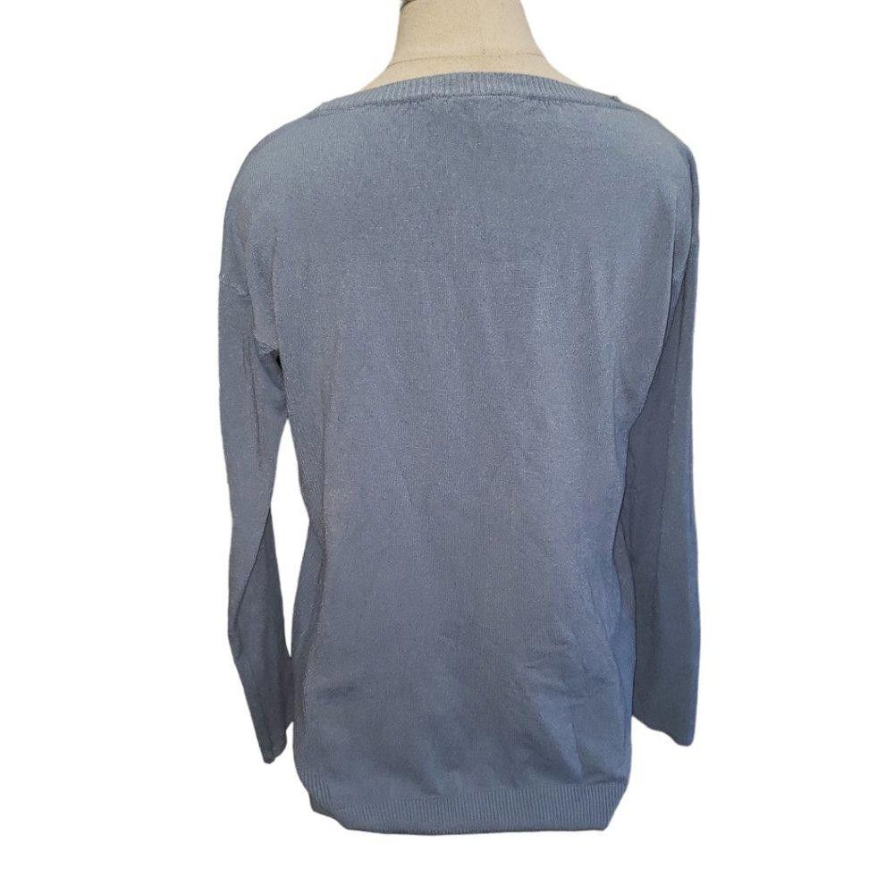 Designer CT785 Devotion by "Cyrus" Ladies Crew Neck Blue Sweater L Size L / US 10 / IT 46 - 4 Thumbnail