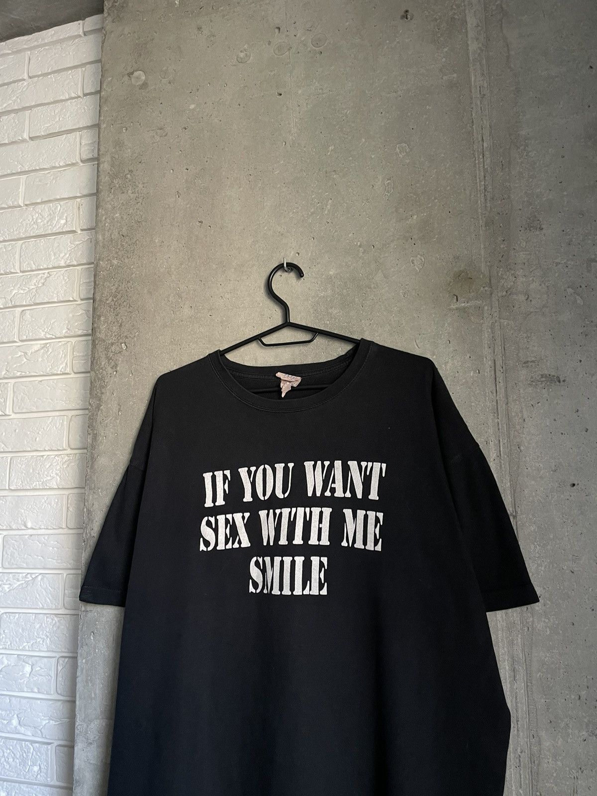 Vintage If You Want to Have Sex With Me Funny Tshirt Black Y2K Size US M / EU 48-50 / 2 - 6 Thumbnail