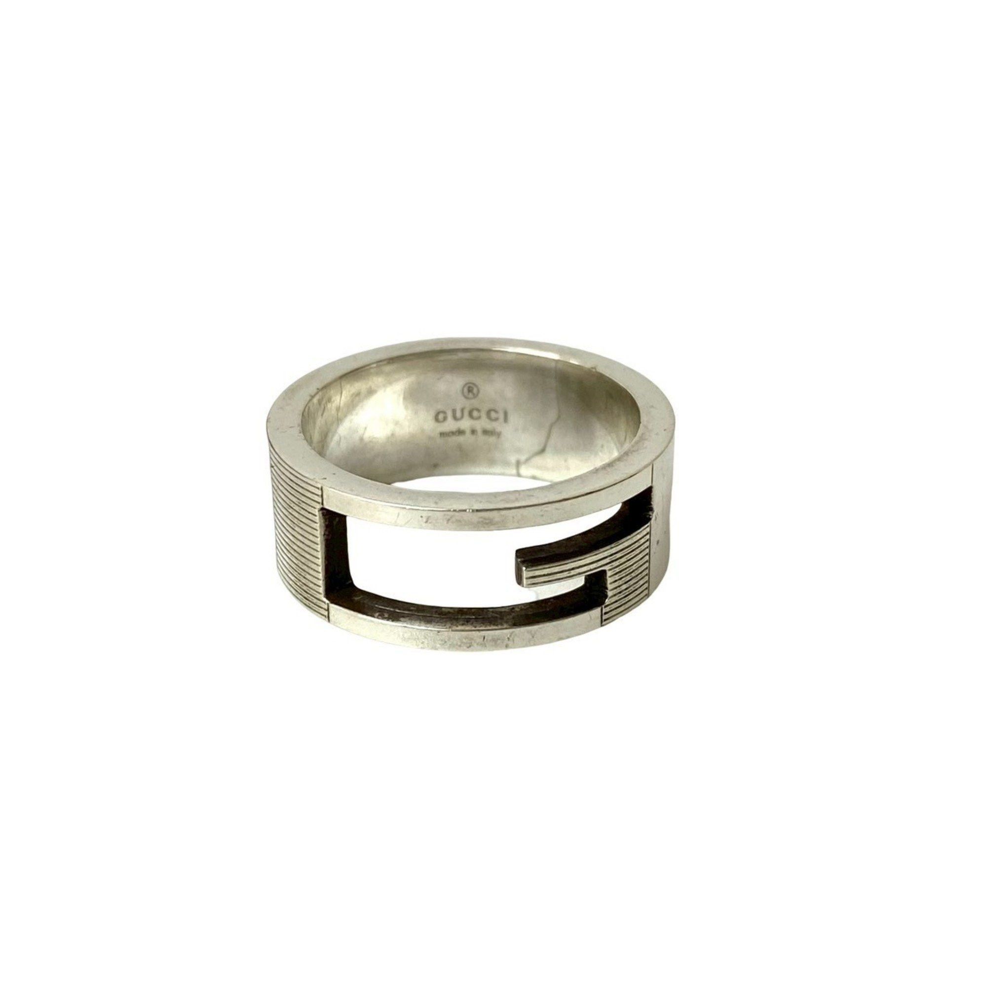 Gucci GUCCI Square G Ring, 925 Sterling Silver, Men's Accessory, 102-4 Size ONE SIZE - 1 Thumbnail