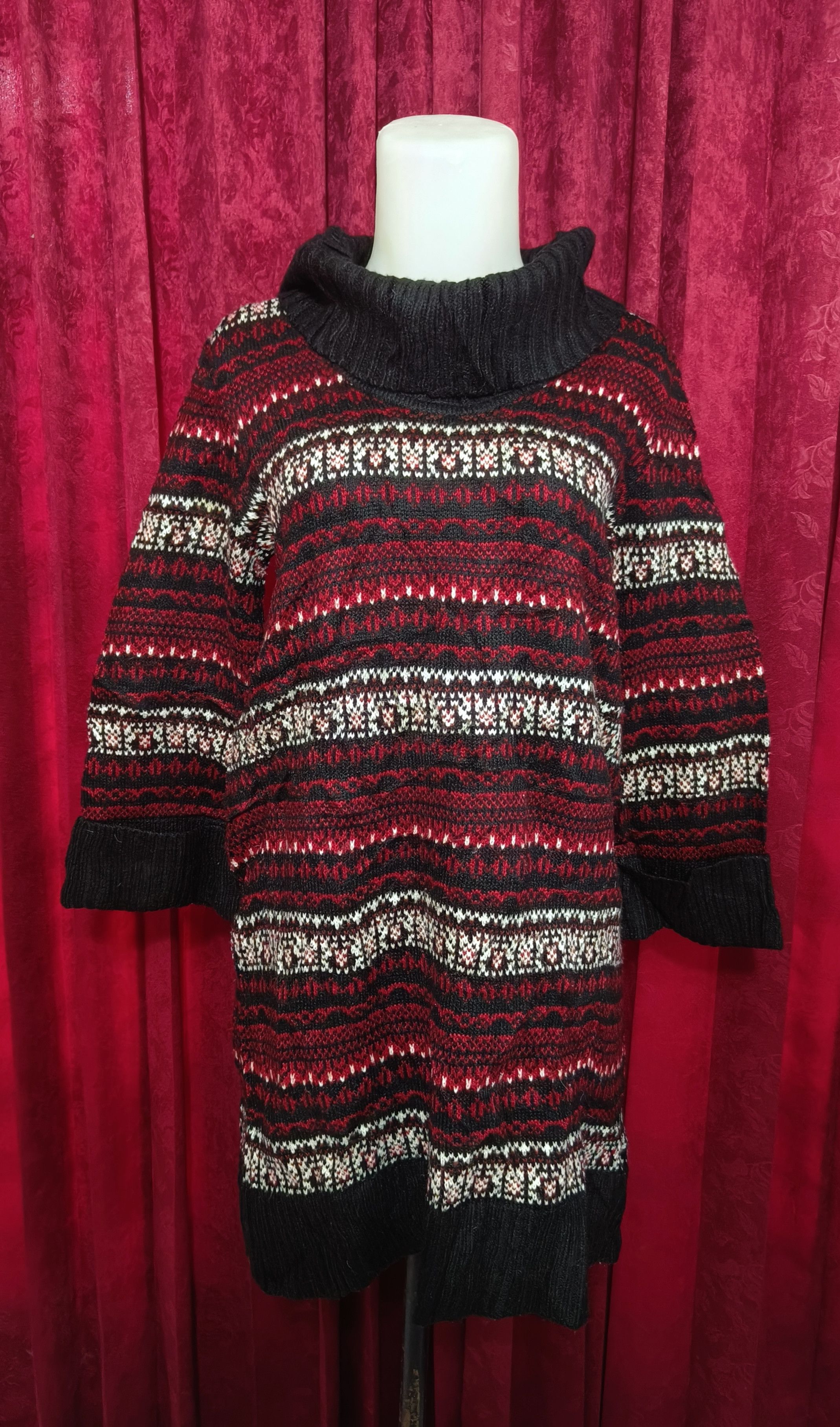 Other Vintage 90s STYLE & CO Women's Ethnic Long Knit Sweater Size S / US 4 / IT 40 - 8 Thumbnail