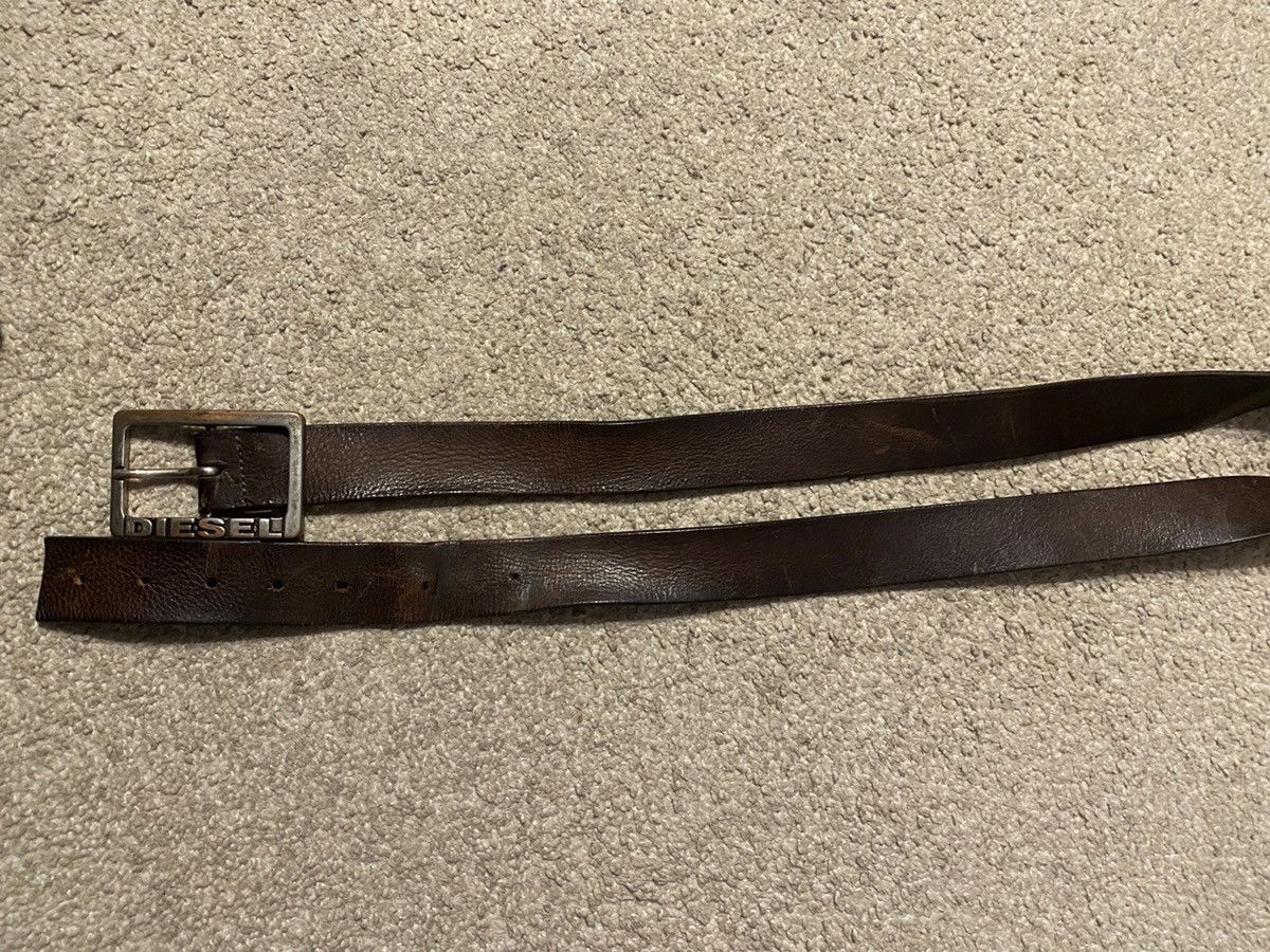 Diesel Vintage Diesel streetwear rare cow leather belt big buckle Size ONE SIZE - 5 Thumbnail