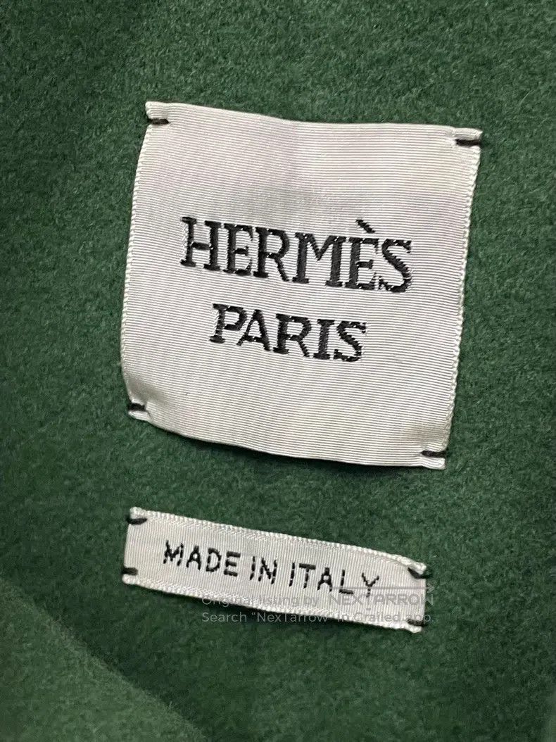 Hermes Hermes Green Double-sided Tied Cashmere Big Coat Size 4XL / US 24-26 - 4 Thumbnail