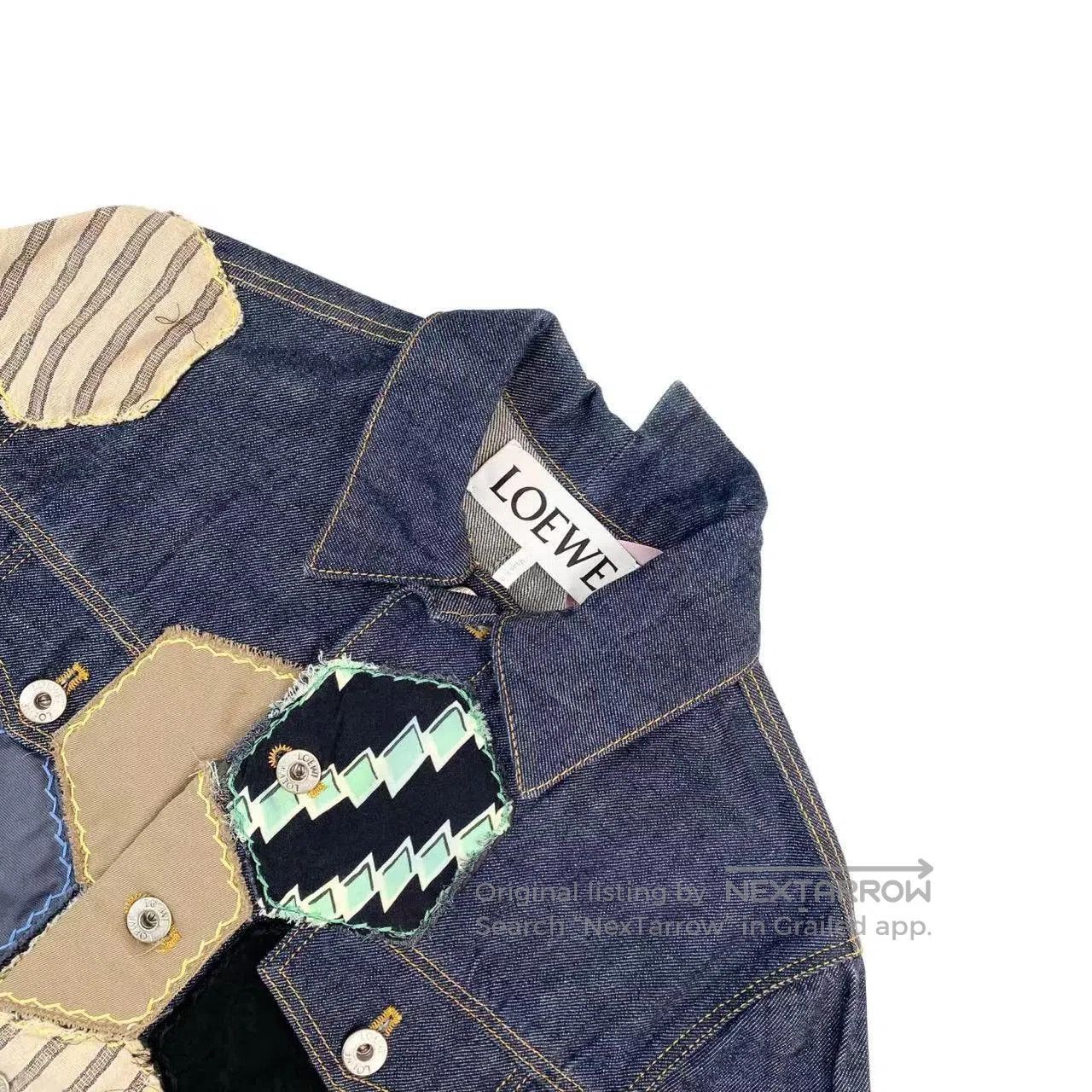 Loewe Loewe Asymmetrical patched denim jacket| Size XXS / US 00 / IT 34 - 3 Thumbnail