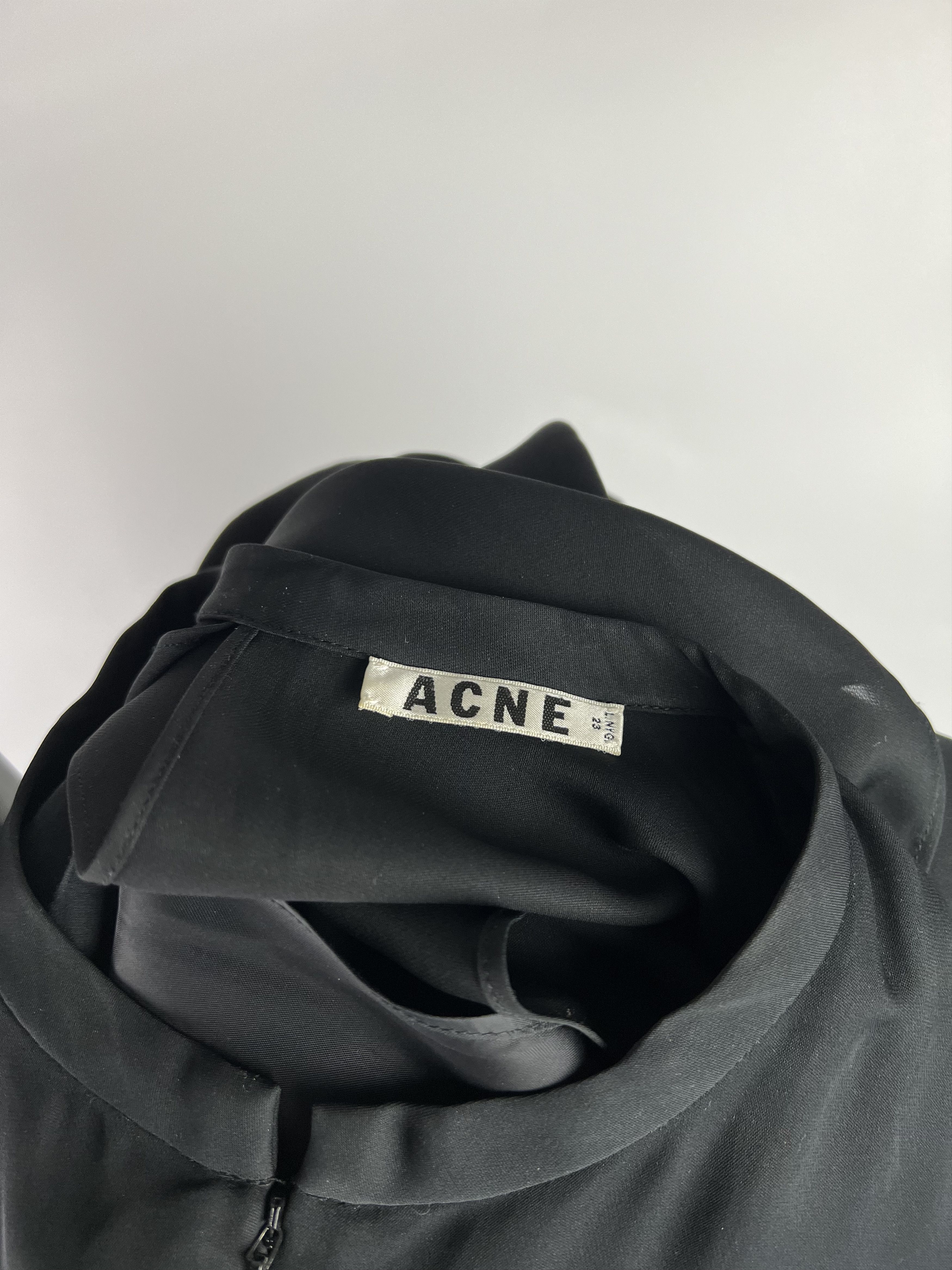 Acne Studios Acne Viscose Silk Black Sleeveless Short Dress Size 34 Size XS / US 0-2 / IT 36-38 - 9 Thumbnail