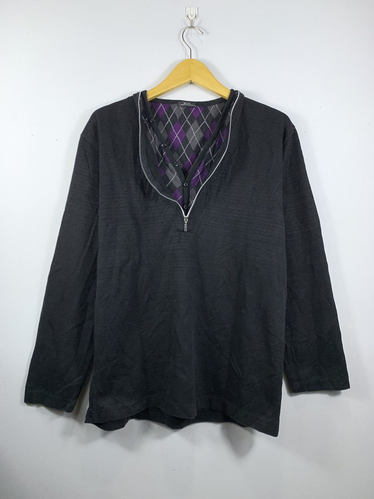 If Six Was Nine Japanese double layerd Gothic Rock Long Sleve Mitex Style Size US L / EU 52-54 / 3 - 1 Thumbnail