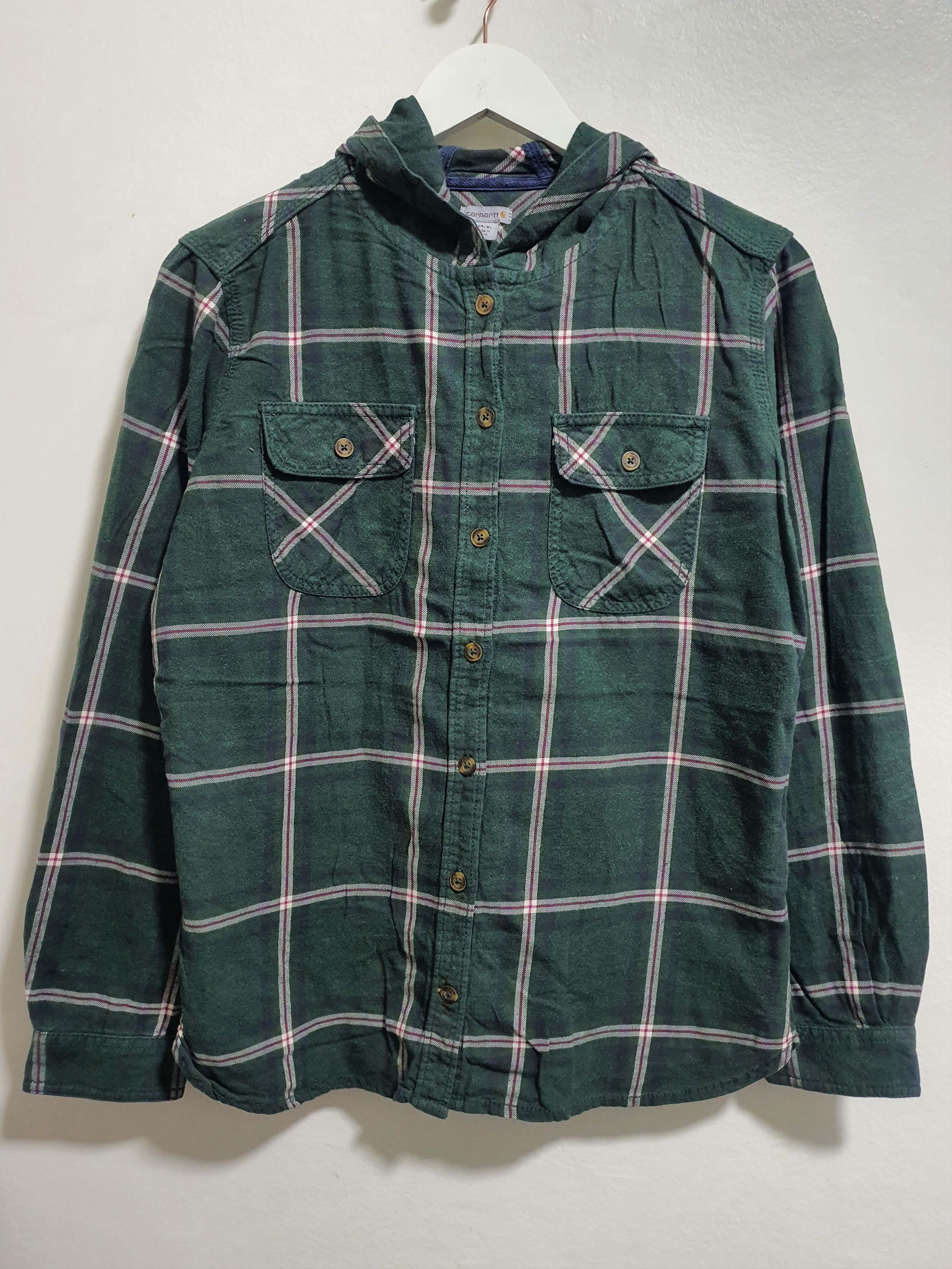 Carhartt CARHARTT 21”/26” CHECKED HOODIE SHIRT Size US S / EU 44-46 / 1 - 1 Thumbnail