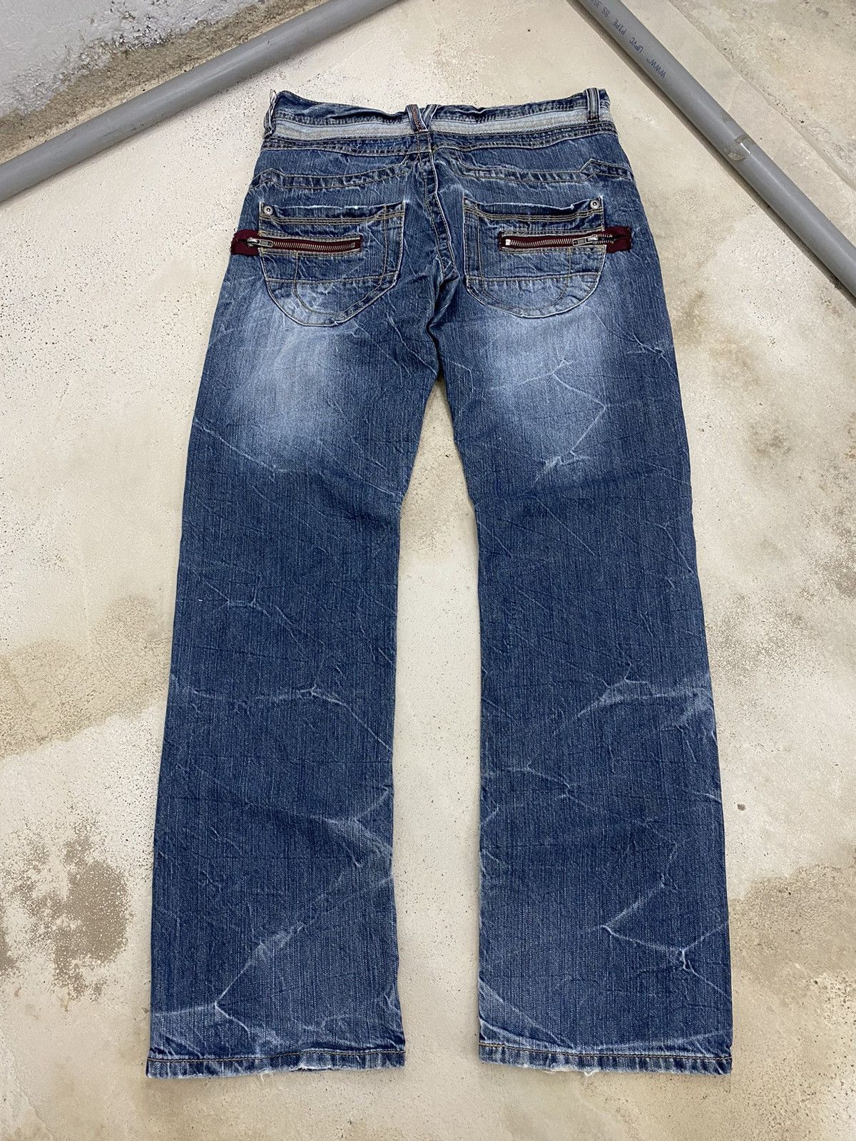 GOSTAR DE FUGA × Japanese Brand Daily Topics Japan Denim Clawn Mark Washed Straight Cut Size US 32 / EU 48 - 2 Thumbnail