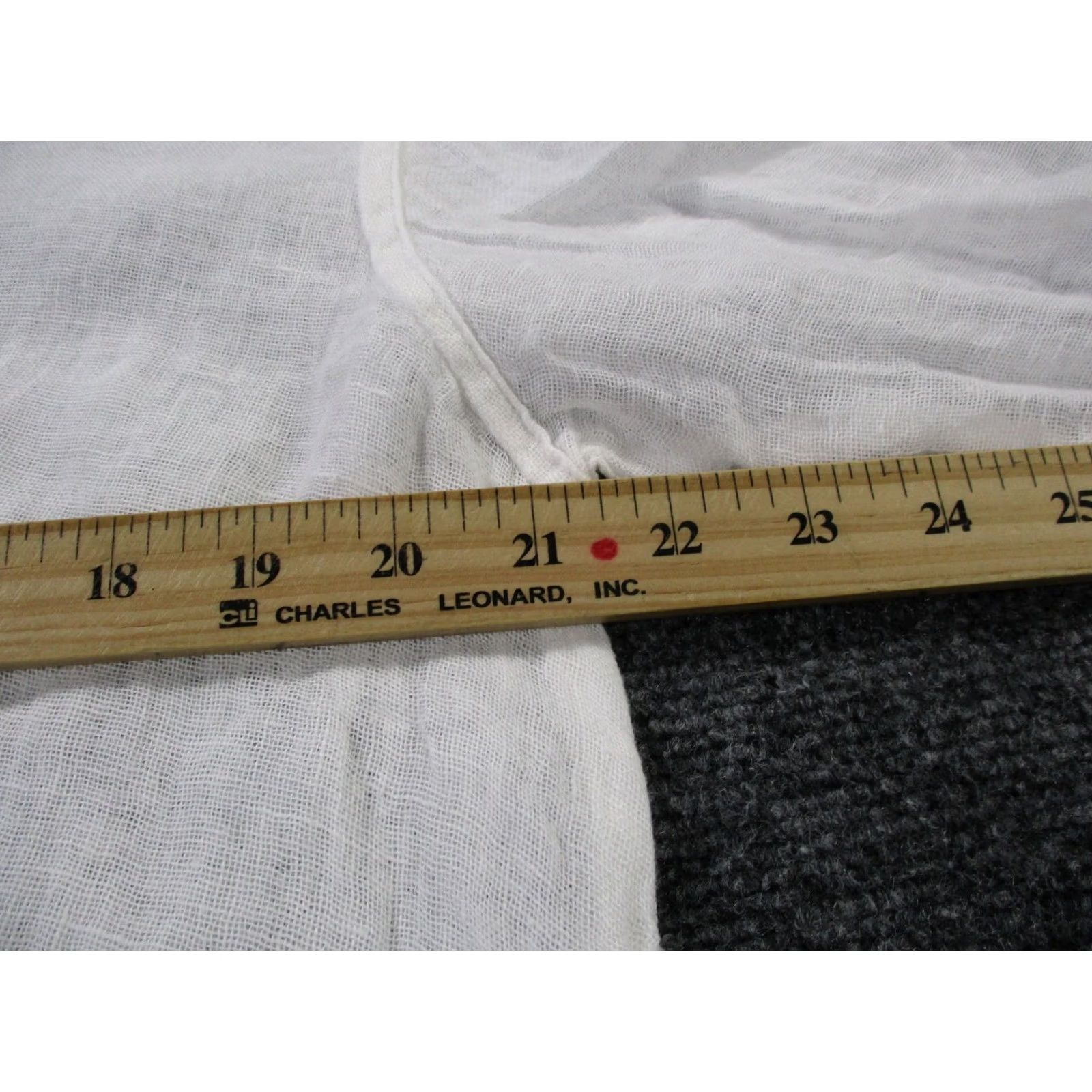 FLAX FLAX Shirt Womens L White Linen Tunic Loose Lightweight Breathable Flowy Beach Size L / US 10 / IT 46 - 5 Thumbnail