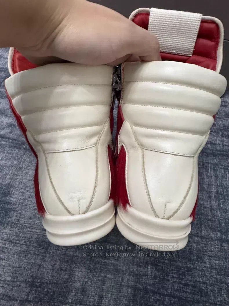 Rick Owens Rick Owens Main line red horsehair inverted triangle shoes Size US 5 / EU 37 - 5 Thumbnail