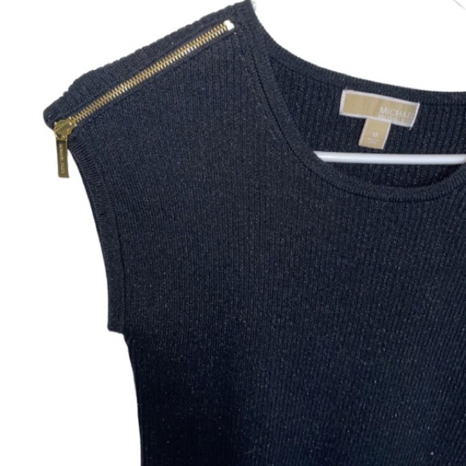 Michael Kors Michael Kors Shimmer Ribbed Knit Sweater Short Sleeve Top Size M / US 6-8 / IT 42-44 - 2 Thumbnail