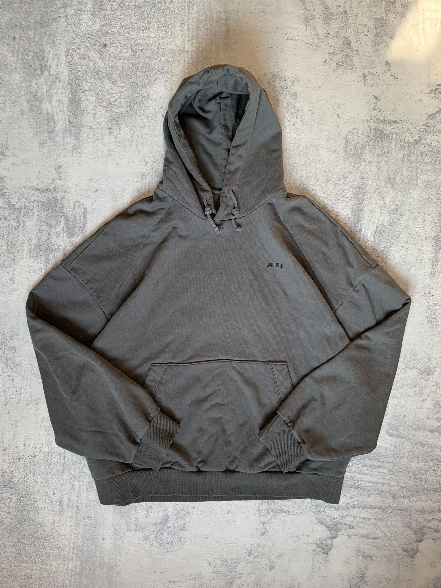 Juun.J Juun.J Embroidered Graphic Loose Fit Cotton Hoodie Size L Size US L / EU 52-54 / 3 - 7 Thumbnail