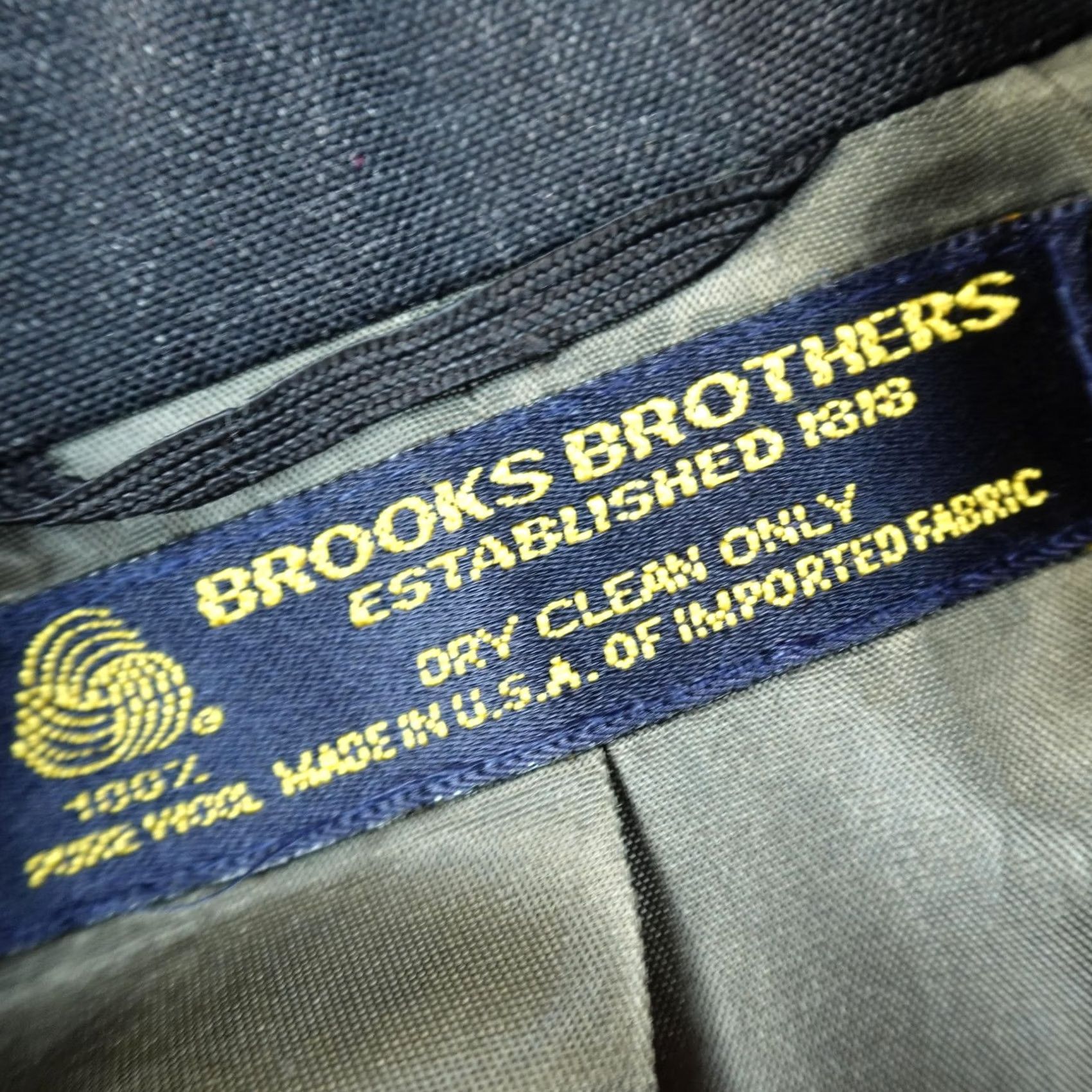 Brooks Brothers VTG Brooks Brothers Blazer Mens 38 Gray Wool Single-Breasted Suit Jacket Notch Lapel Regular 2 Piece Business Formal Wedding USA Mens Size 38R - 4 Thumbnail