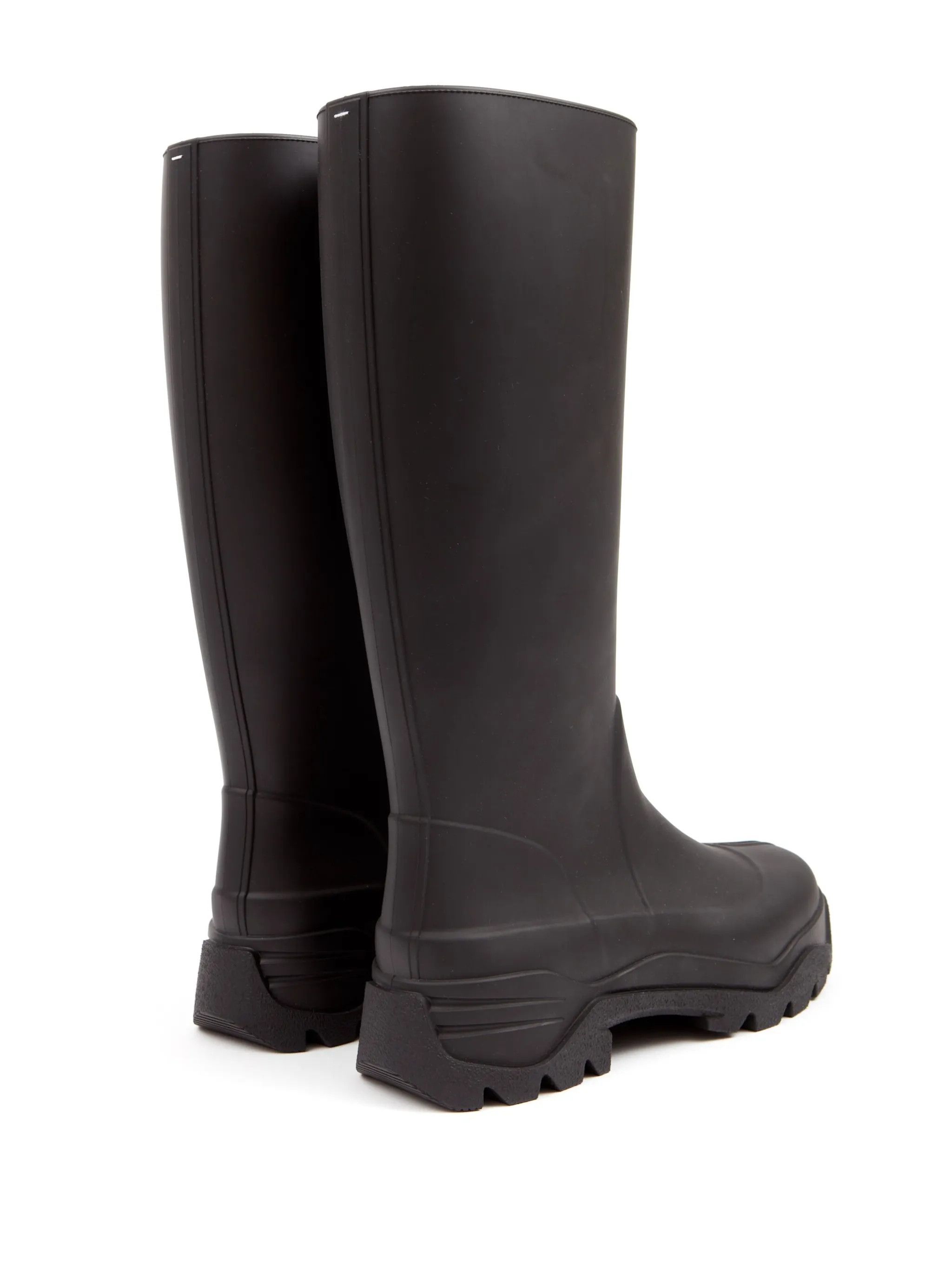 Maison Margiela o1w1db10425 Tabi Rain Boots in Black Raven Size US 11 / EU 44 - 4 Thumbnail